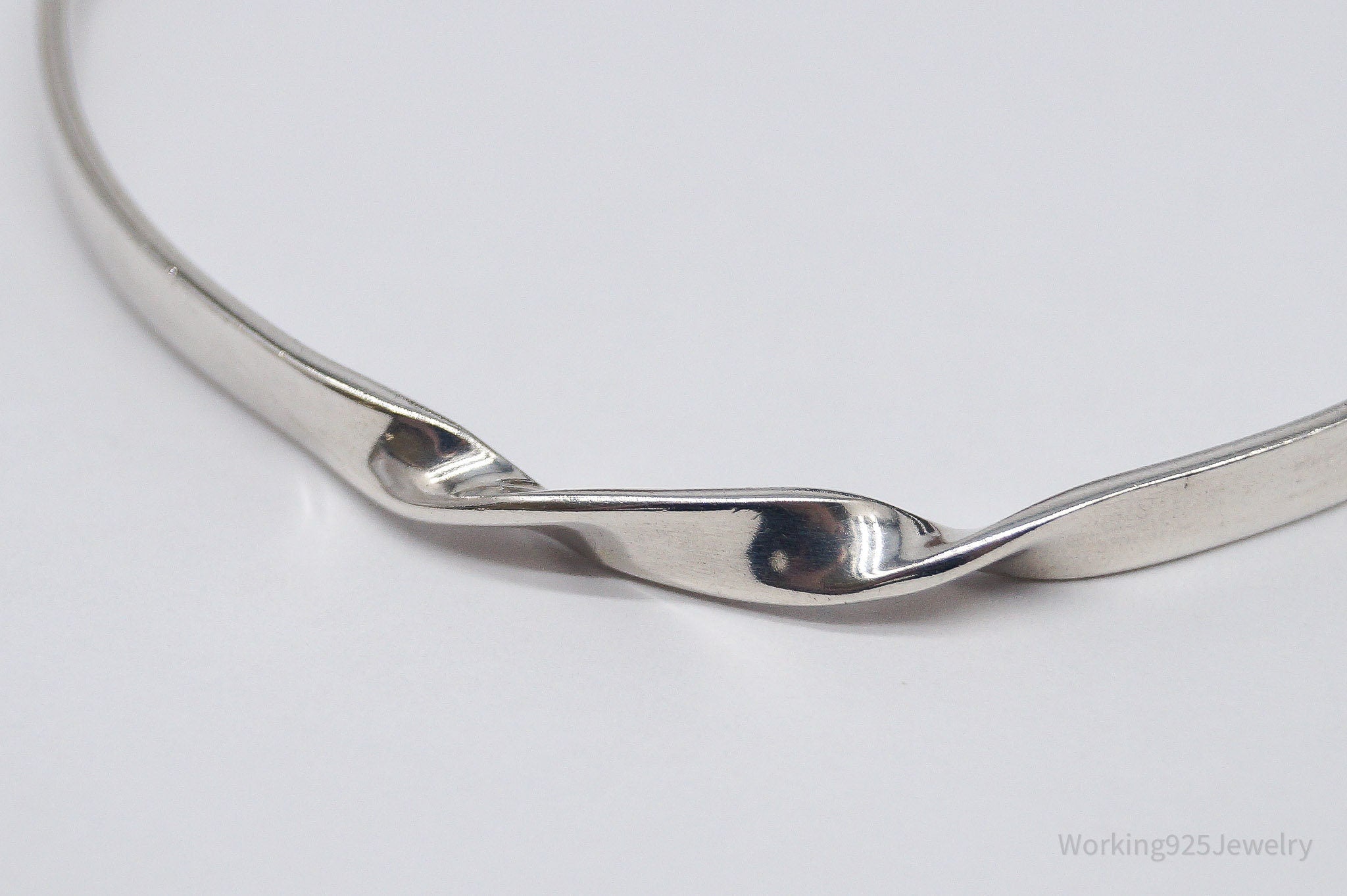 Vintage London Maker SGC Modernist Style Sterling Silver Bracelet - 8"