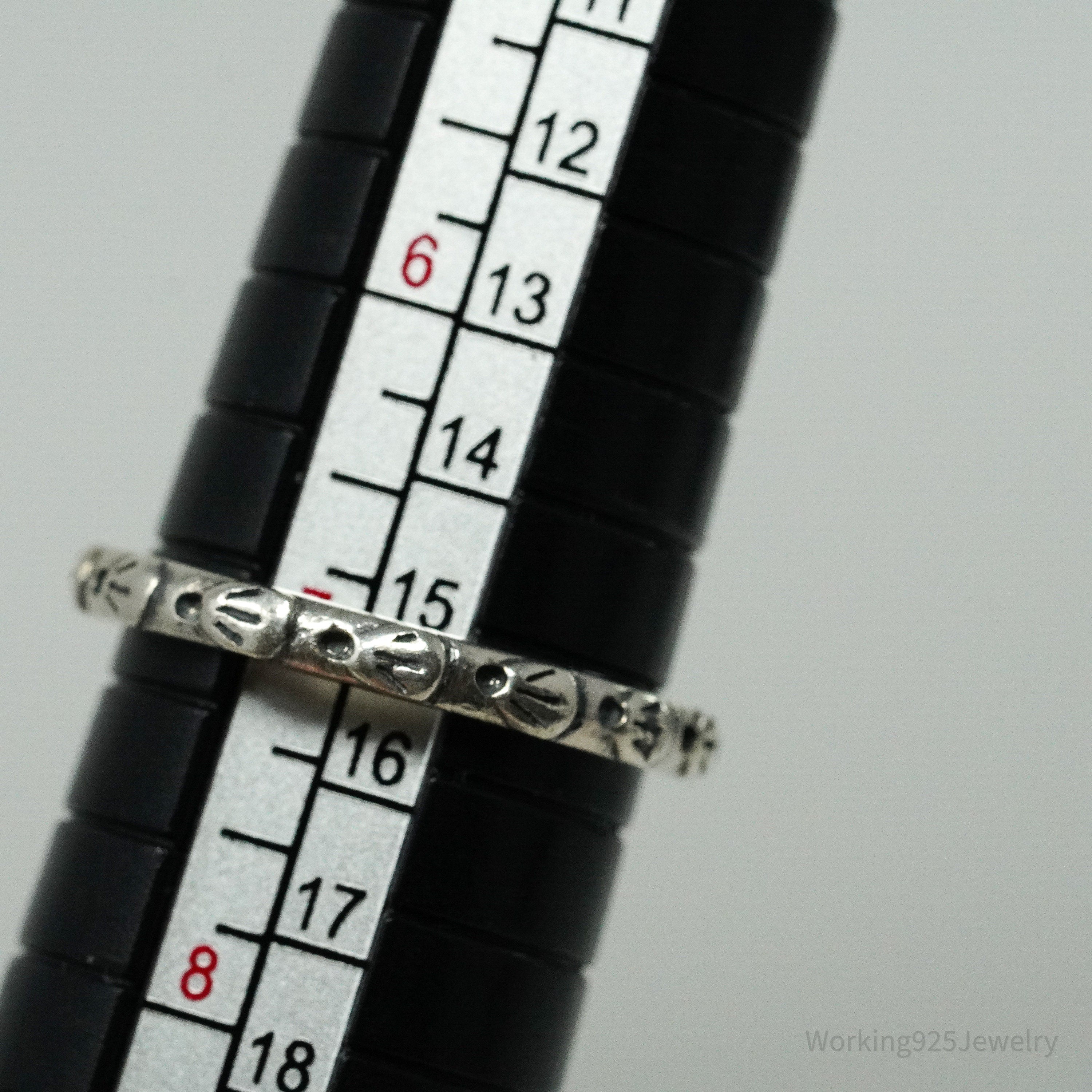 Vintage Peyote Bird Southwestern Shell Oyster Sterling Silver Ring - Size 7