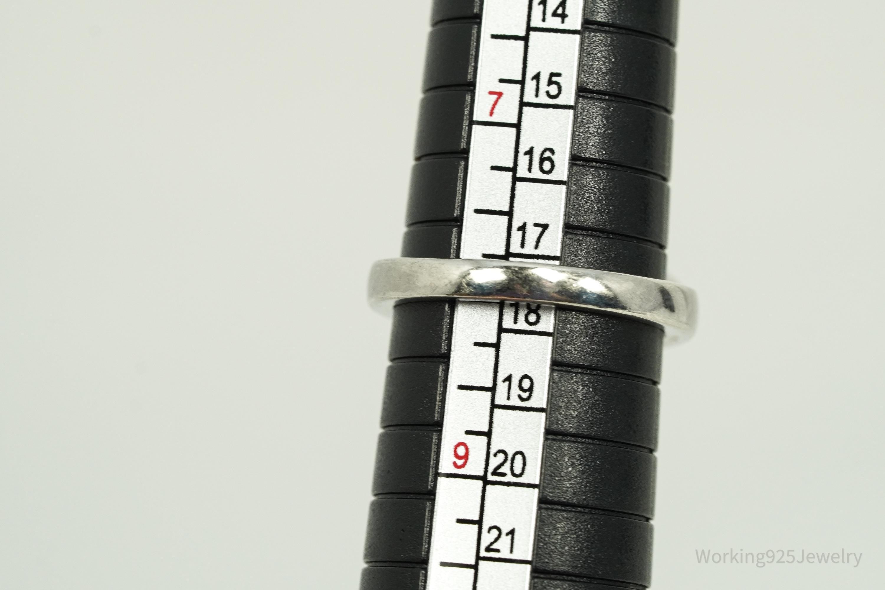 Vintage Designer Pearl & Multi Gem Sterling Silver Ring - Size 8