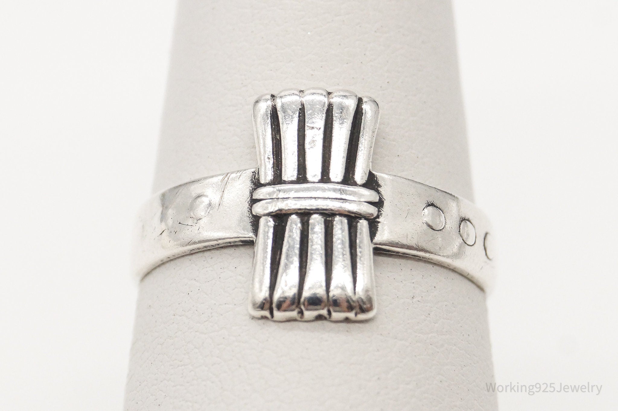 Antique Campfire Girls Sterling Silver Ring - Size 6.75