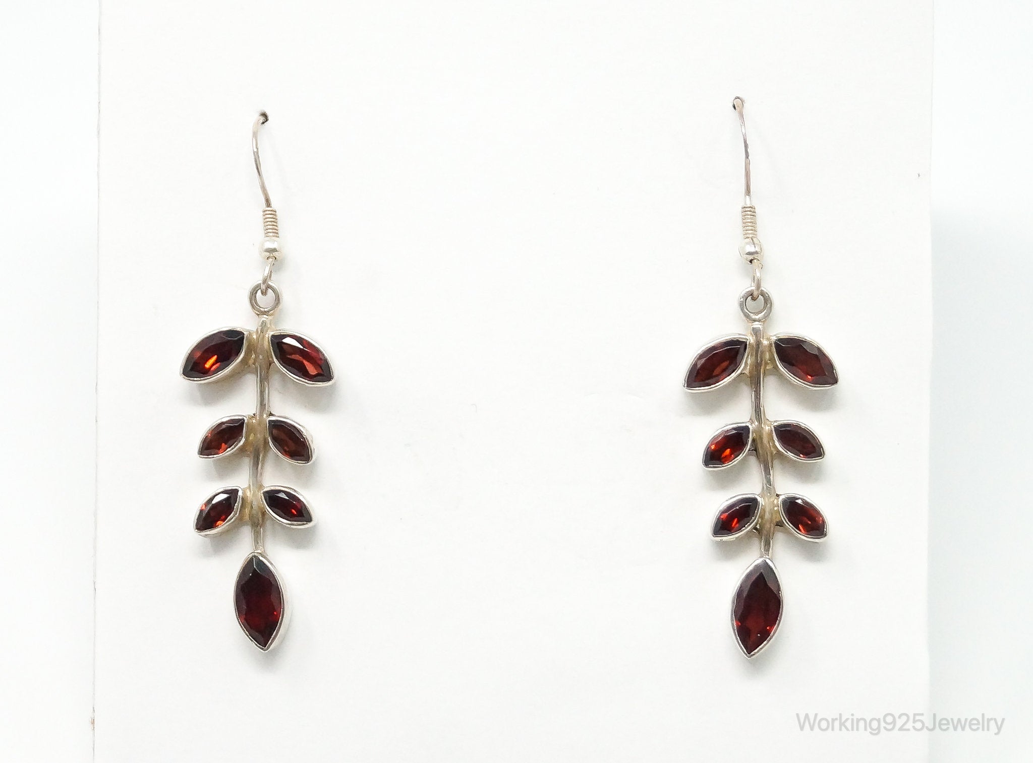 Vintage Garnet Sterling Silver Earrings online