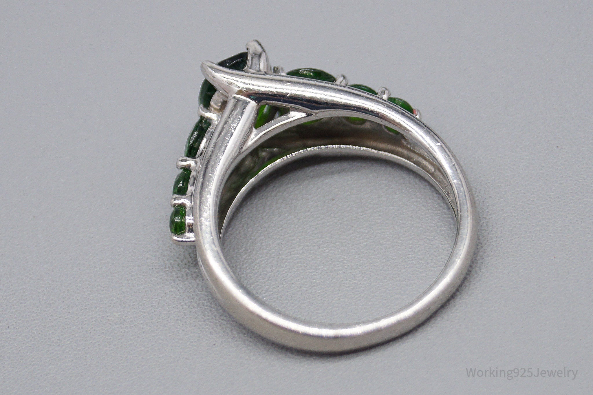 JTV HT Green Chrome Diopside Sterling Silver Ring - Size 6