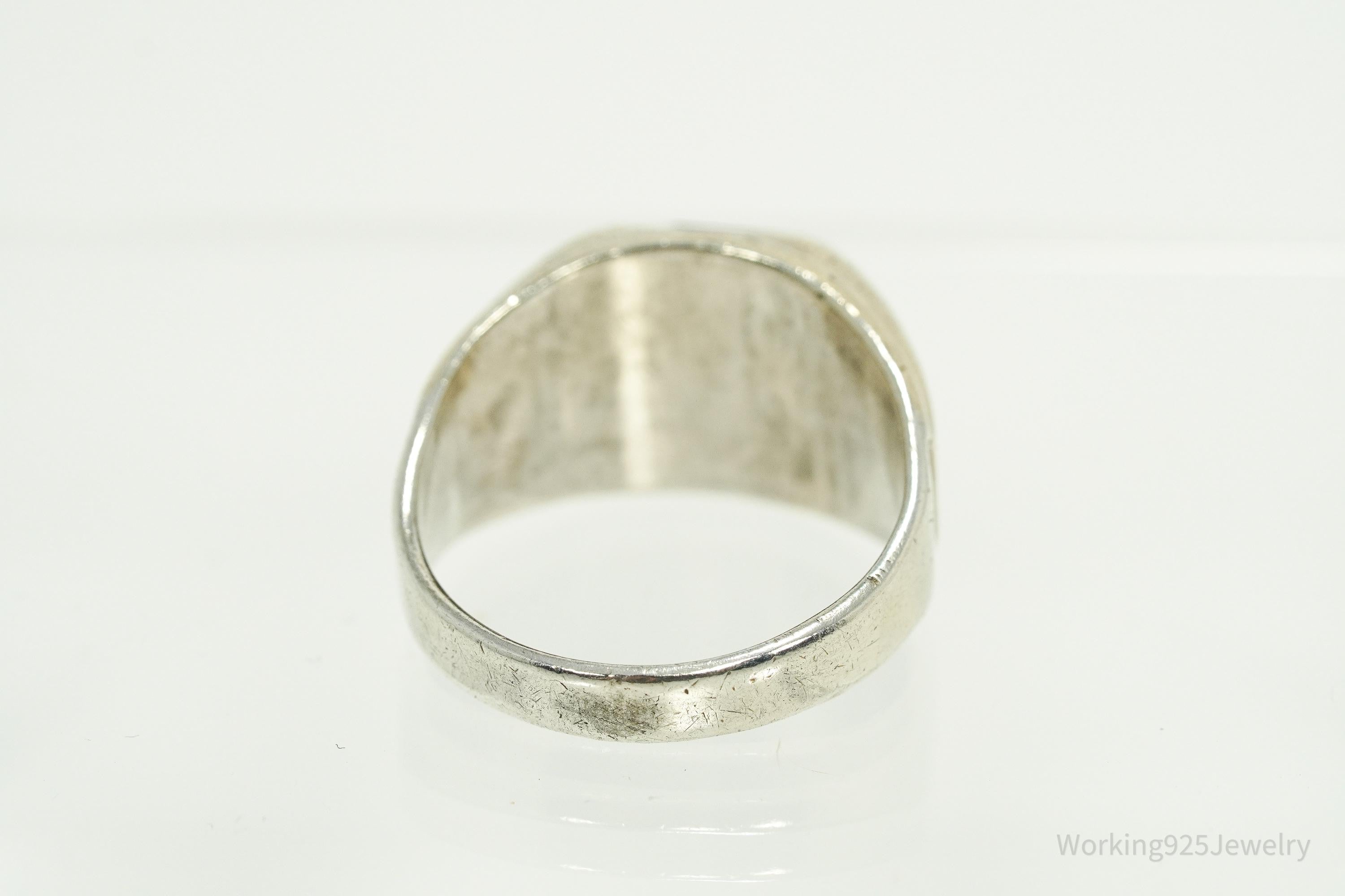 Vintage Vargas Mfg. Co. Ruby 10K Gold & Sterling Silver Ring - Size 10.5