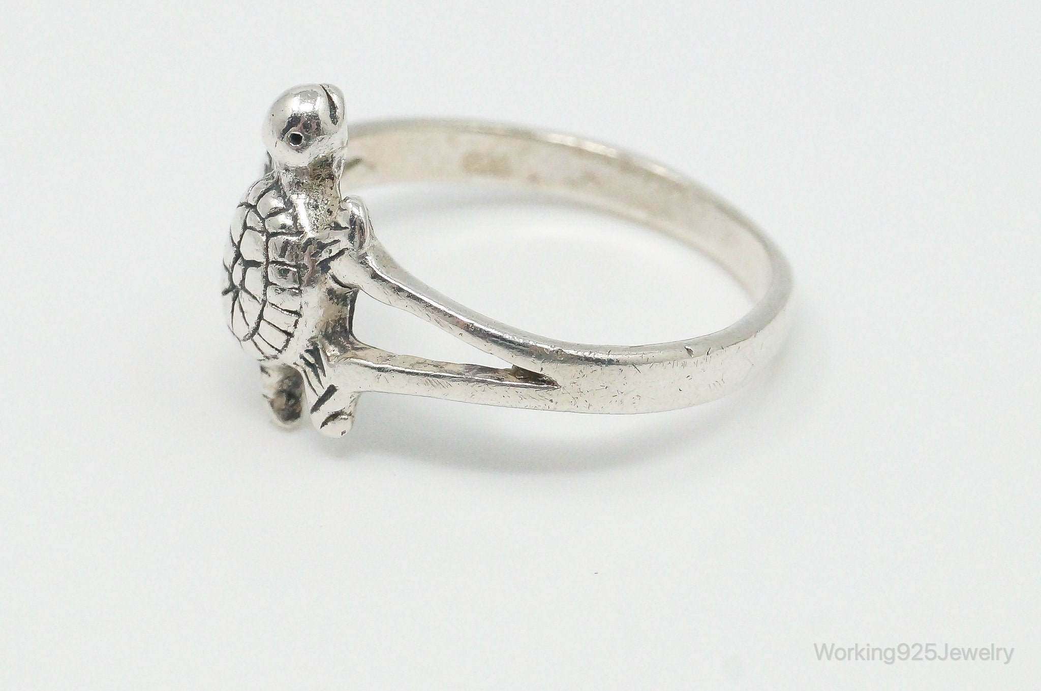 Vintage Sea Turtle Sterling Silver Ring - Size 6.25