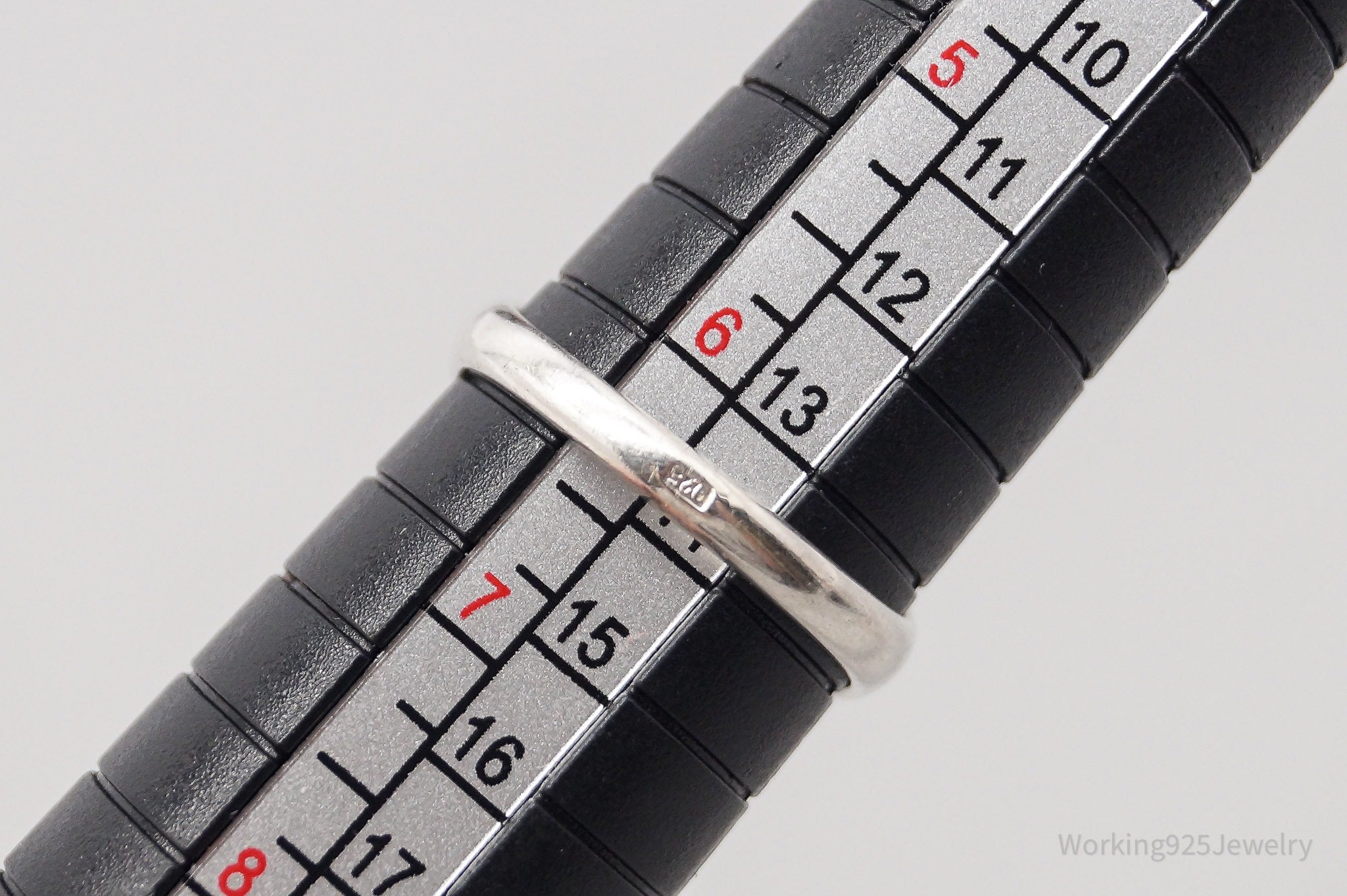 Vintage Amber Modernist Sterling Silver Ring - Size 6.25