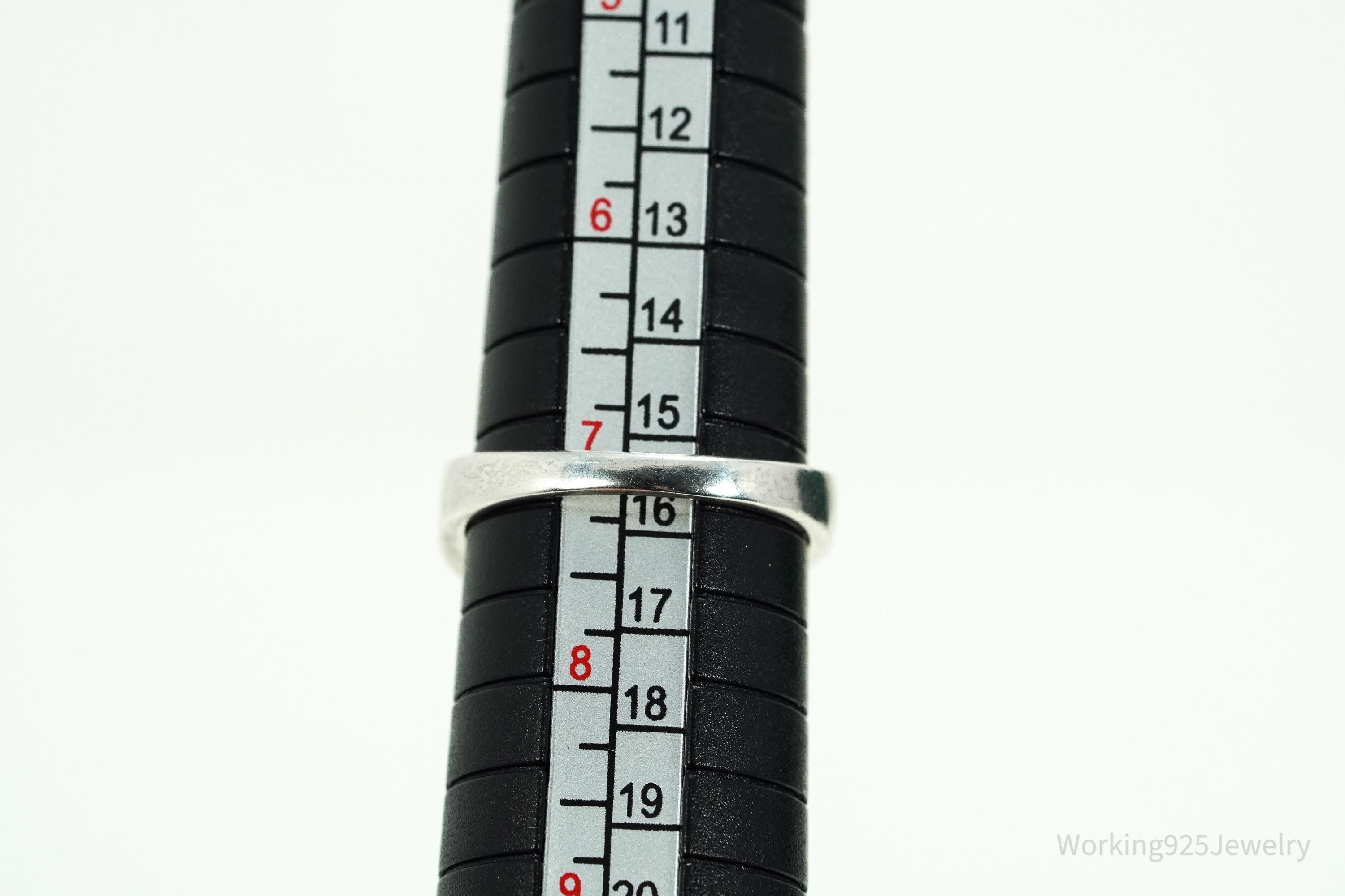 Vintage Smoky Topaz Sterling Silver Ring - Size 7