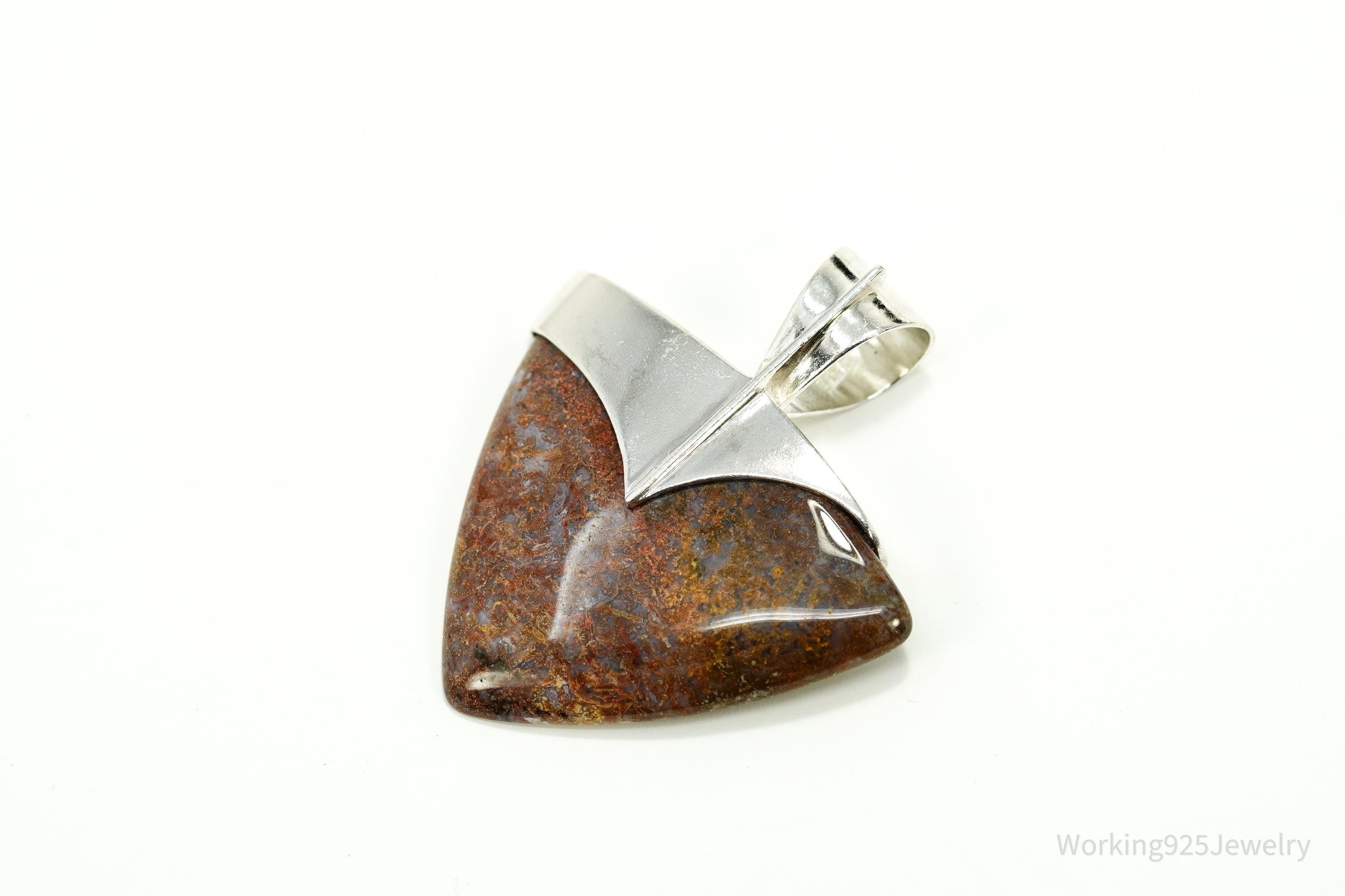 Vintage JAY KING Desert Rose Trading Large Dinosaur Bone Sterling Silver Pendant