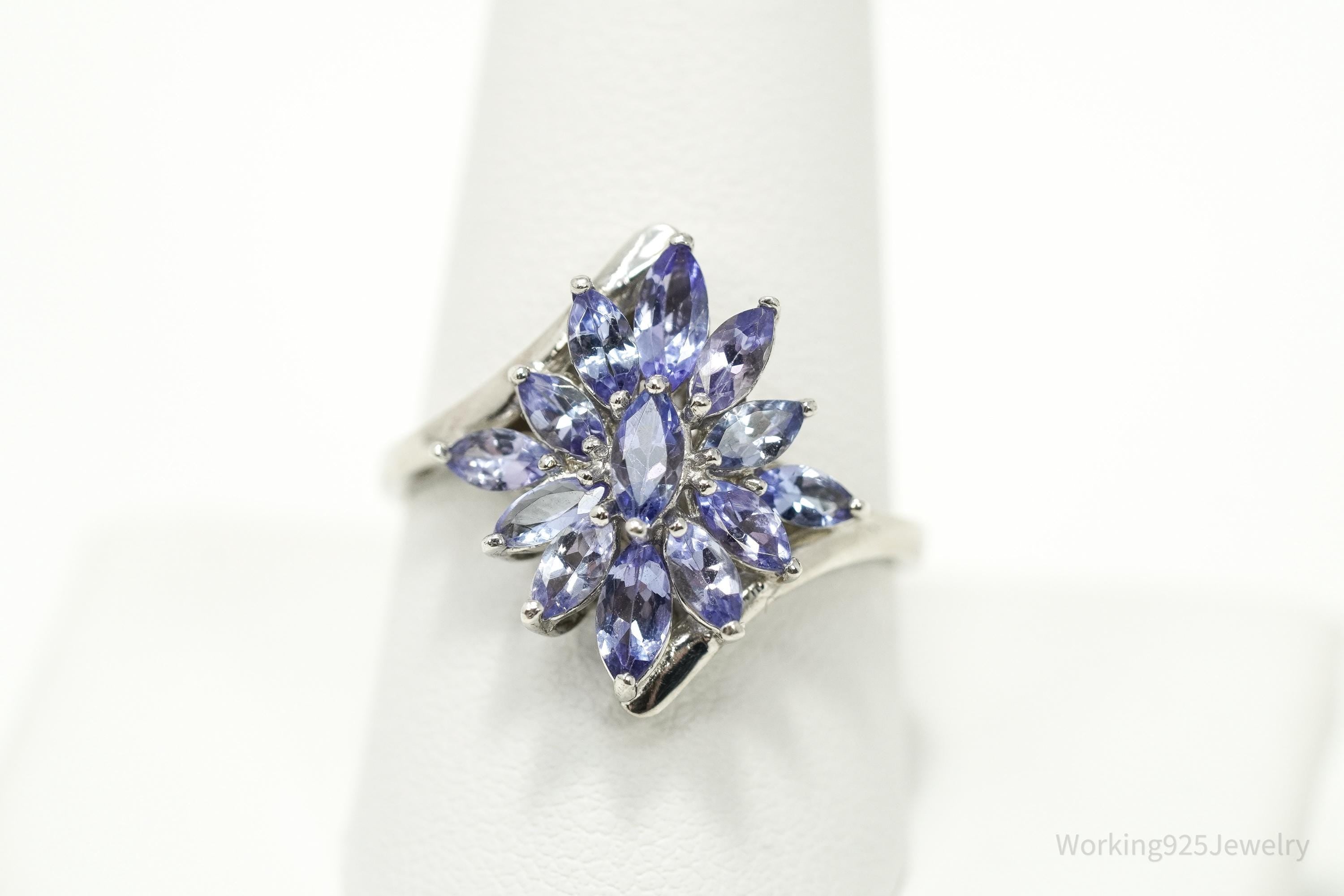 Designer STAUER Tanzanite Sterling Silver Ring - Size 10