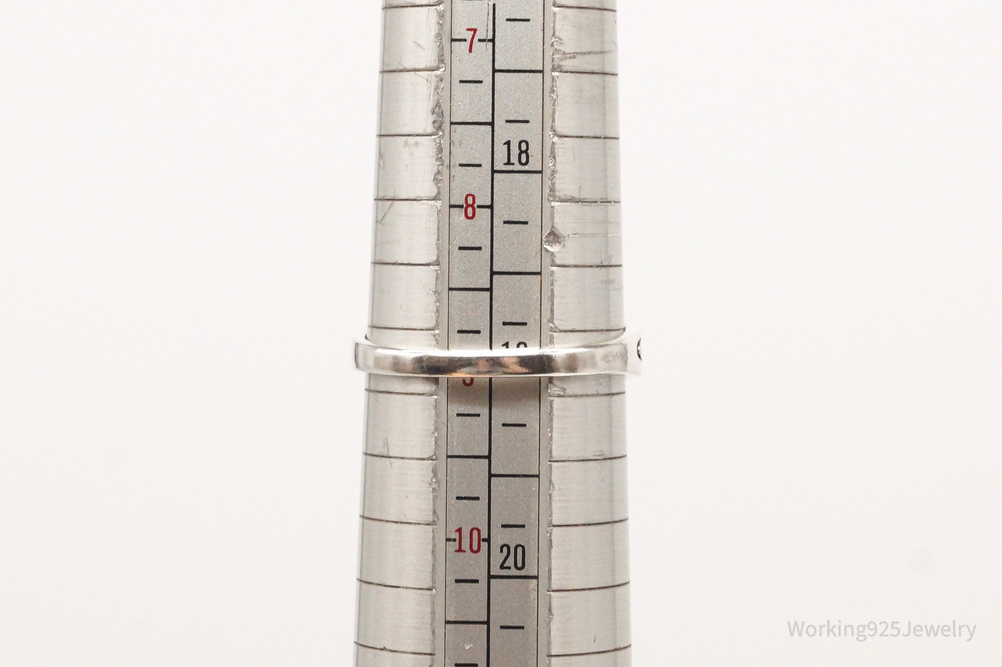 Vintage Amethyst Hearts Sterling Silver Ring Size 9