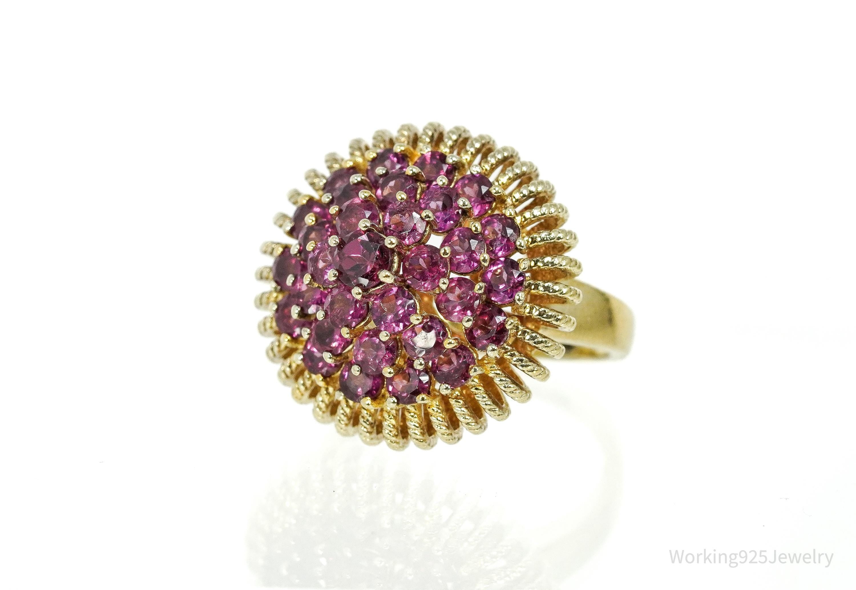 Pink Tourmaline 18K Yellow Gold Over Sterling Silver Ring - Size 8.25