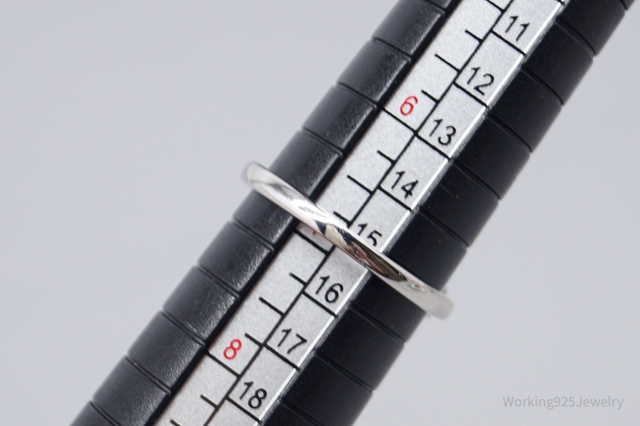 Vintage Lab Sapphire Cubic Zirconia Sterling Silver Ring - Size 6.75