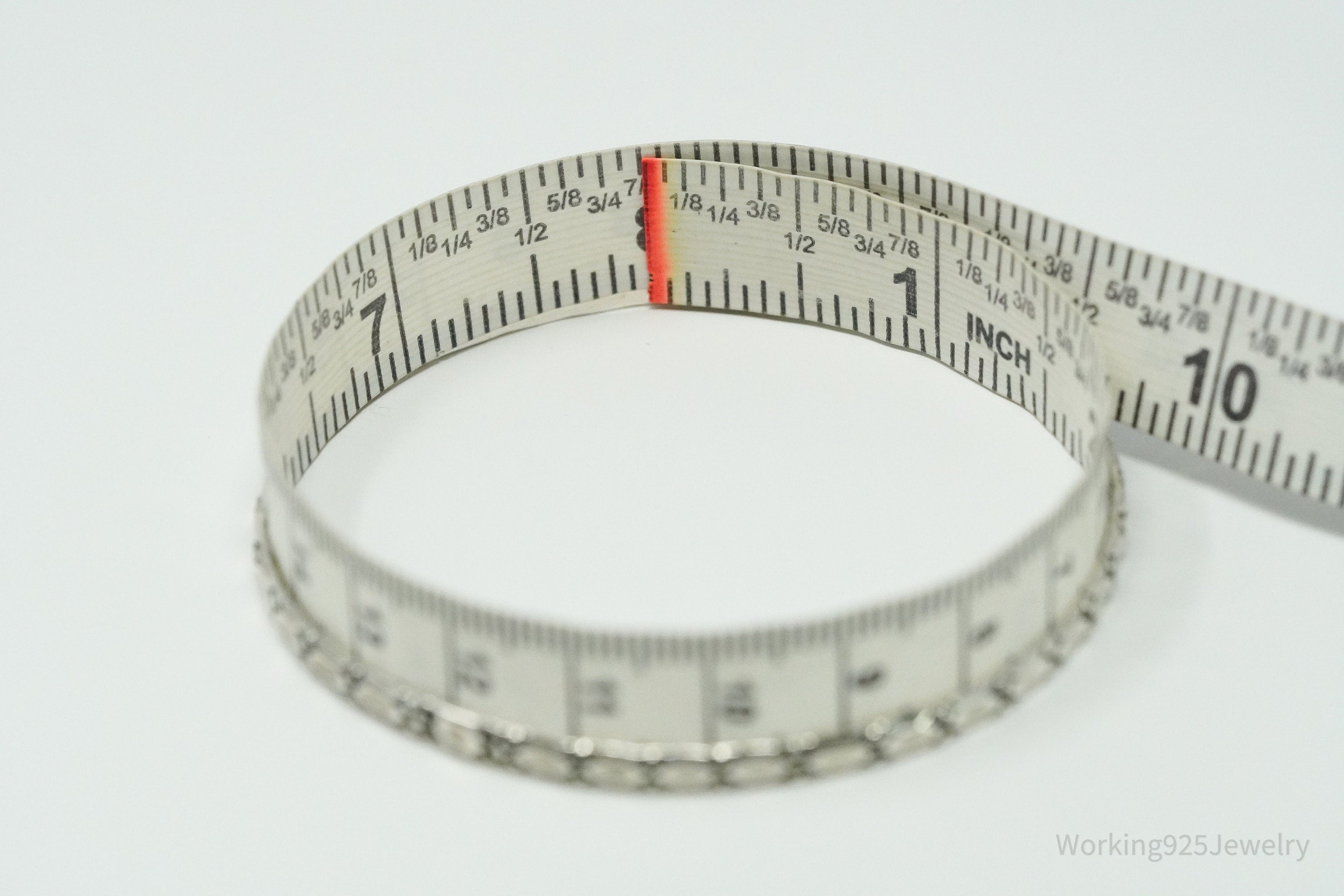 Antique Designer Danecraft Pattern Sterling Silver Bracelet 8"