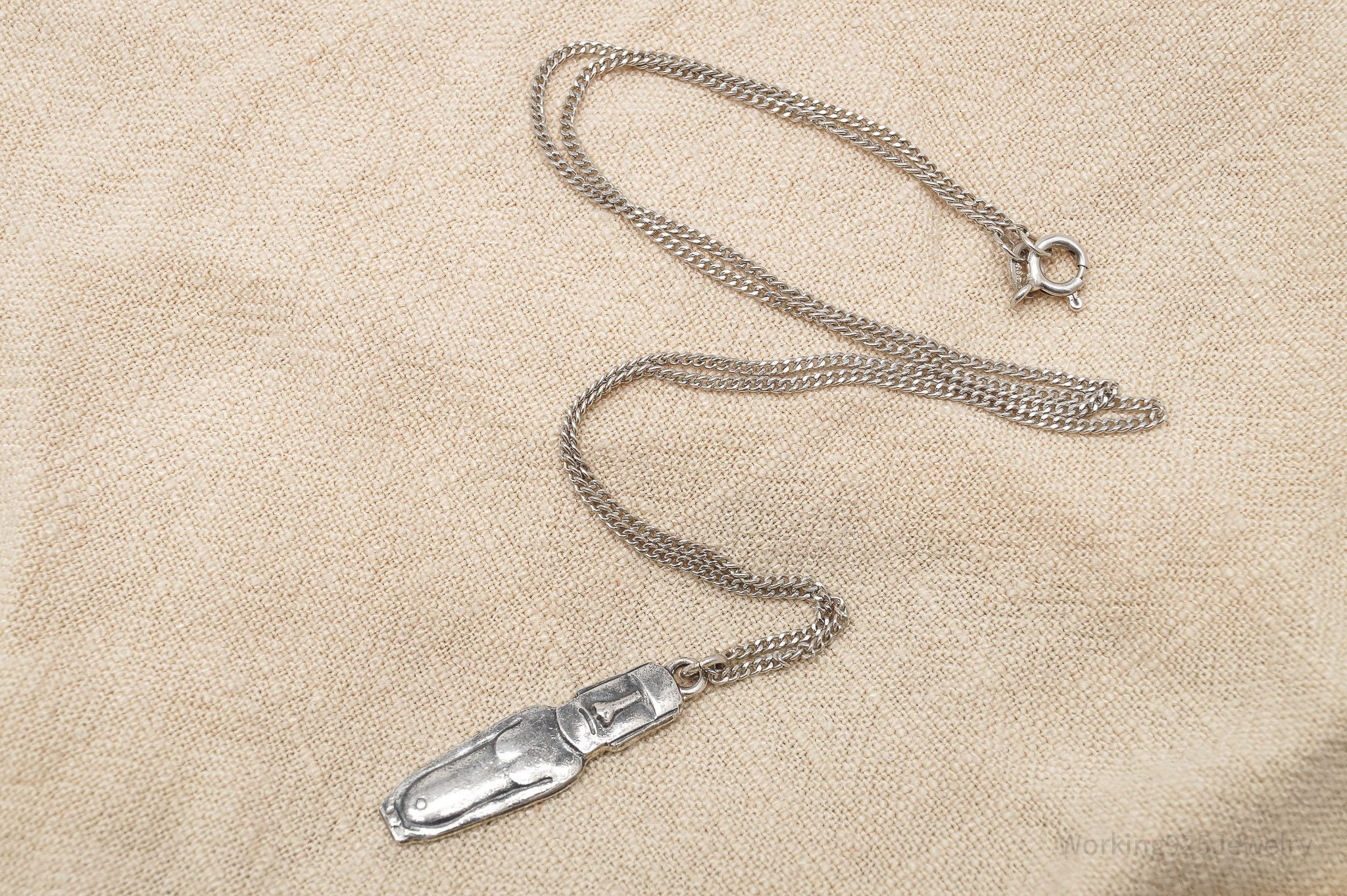 RARE Vintage Norwegian Moai 830S Silver Chain Necklace 17"