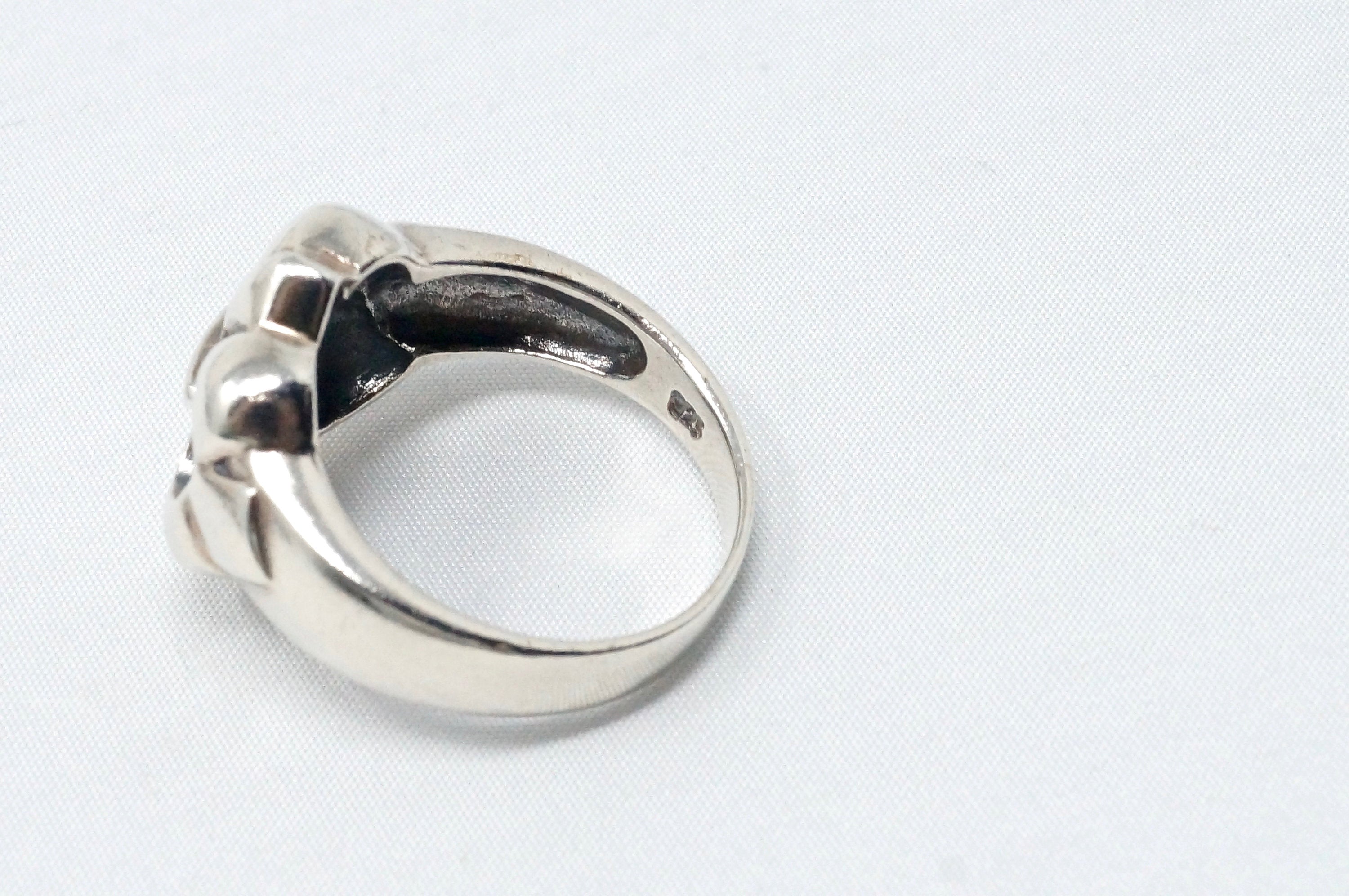 Lovely Vintage Royal Fleur De Lis Sterling Silver Ring - Size 7.75 -775531364