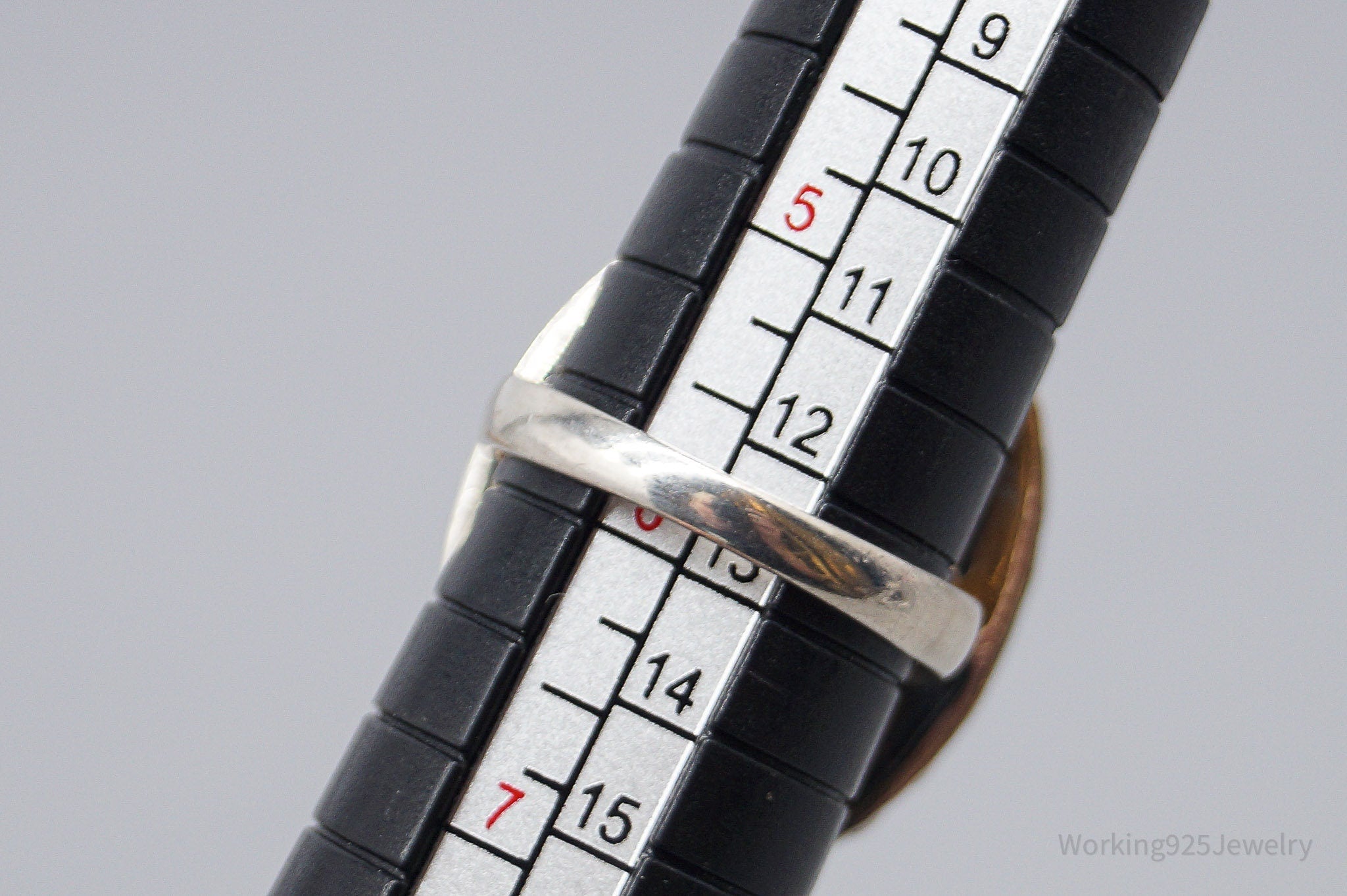 Vintage Designer NK Blue Larimar Sterling Silver Ring - Size 5.75