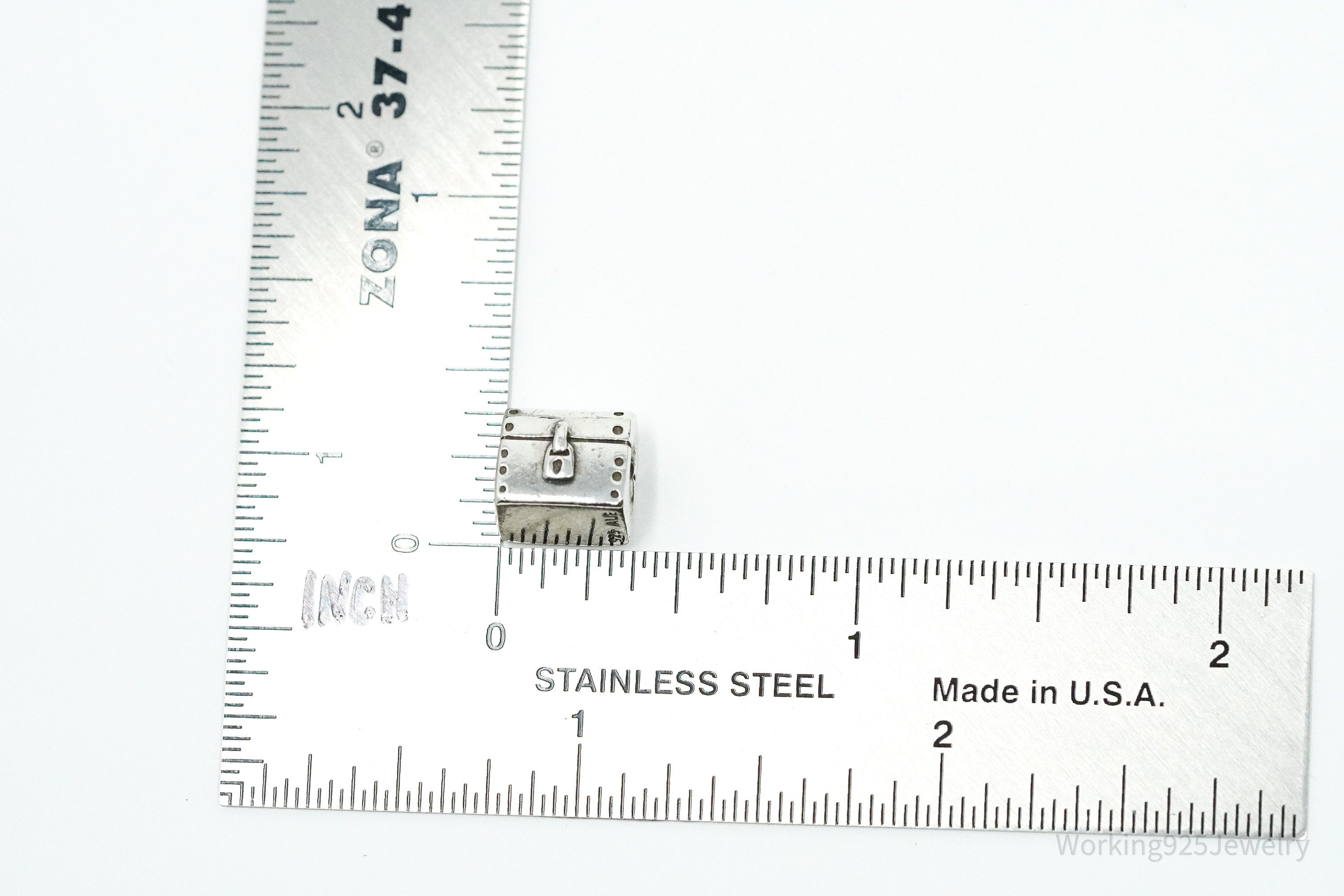 Retired Authentic Designer Pandora Treasure Hope Chest Sterling Silver Charm