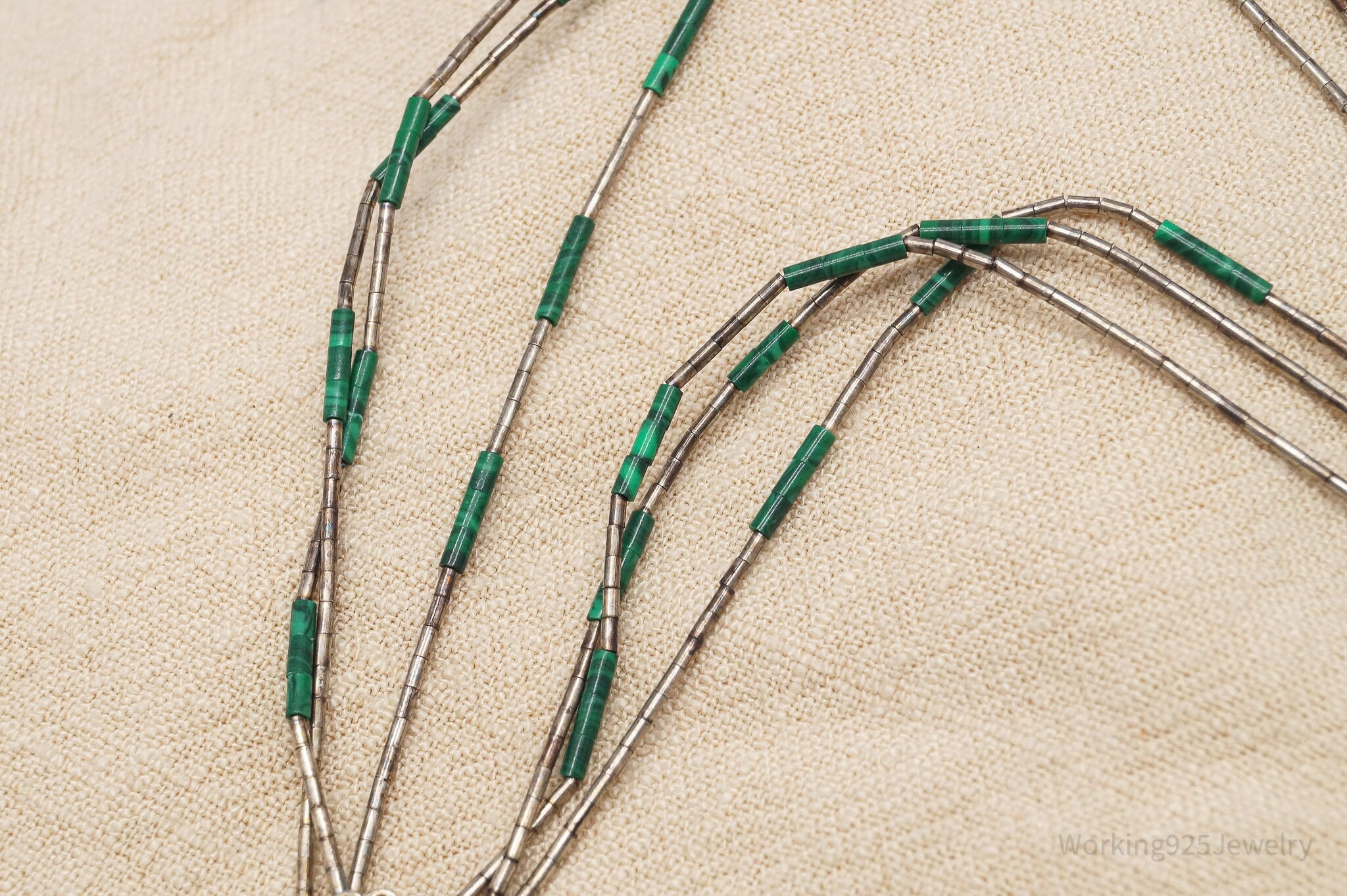 VTG Native QT Pendant On Carolyn Pollack Bead Sterling Silver Chain Necklace