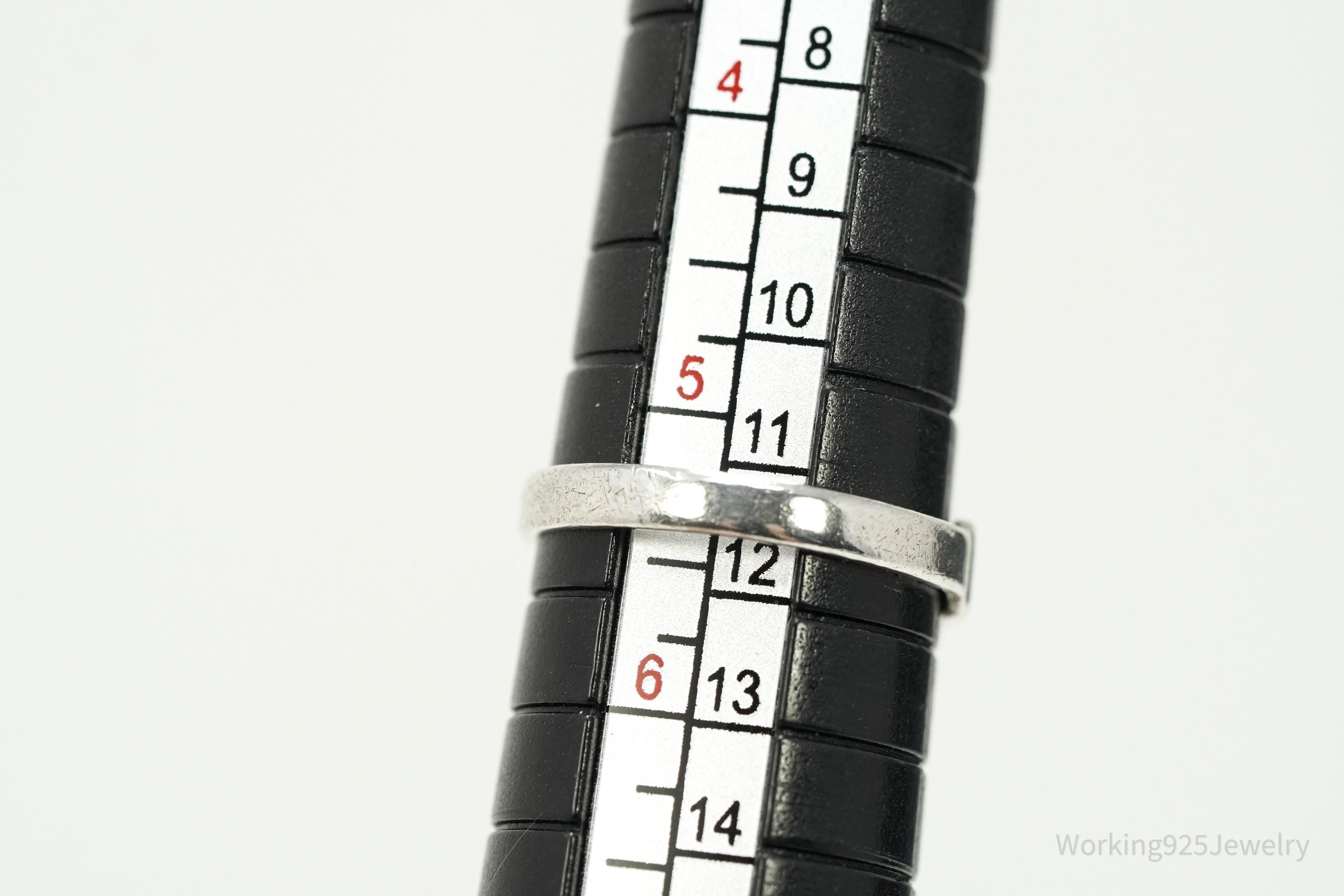 Vintage Native Bell Trading Post Turquoise Sterling Silver Ring - Size 5.25