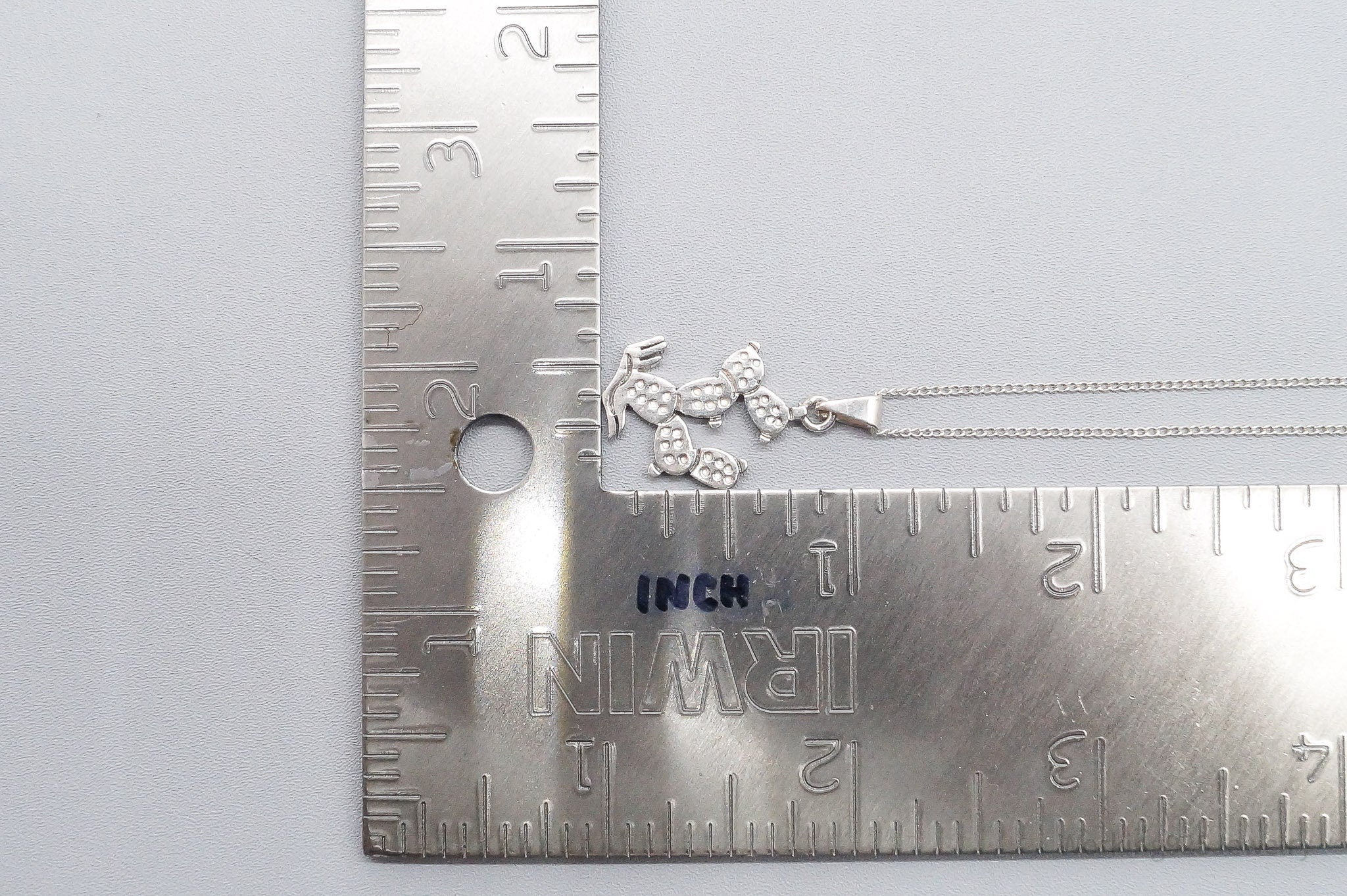 Vintage Western Desert Cactus Sterling Silver Necklace 20"