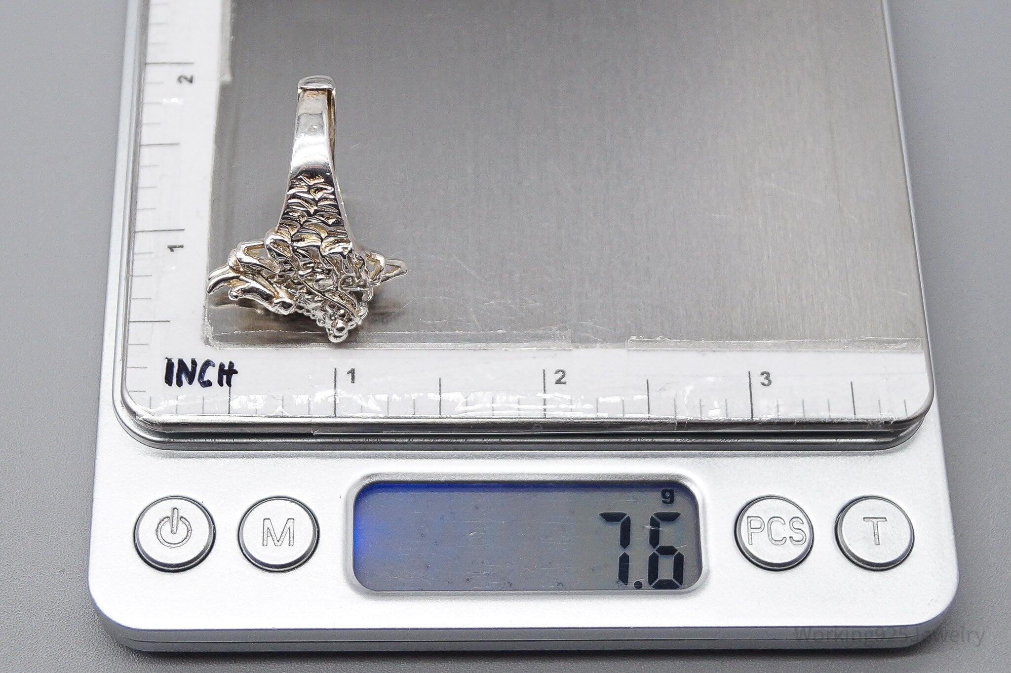 Vintage Dragon Head 999 Silver Ring - Size 10