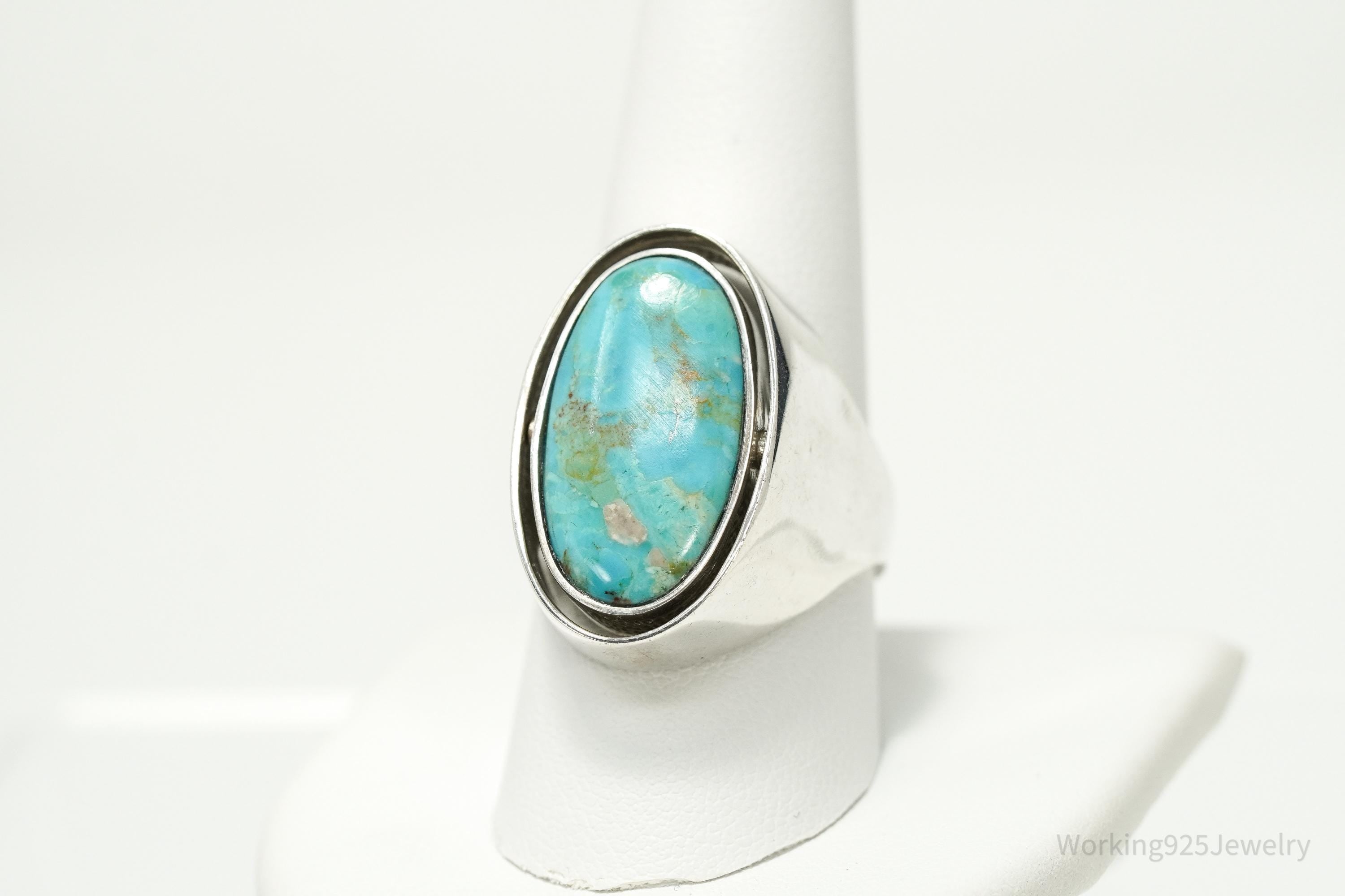 Vintage Desert Rose Co Sterling Silver Ring Lapis Lazuli Turquoise Reversible