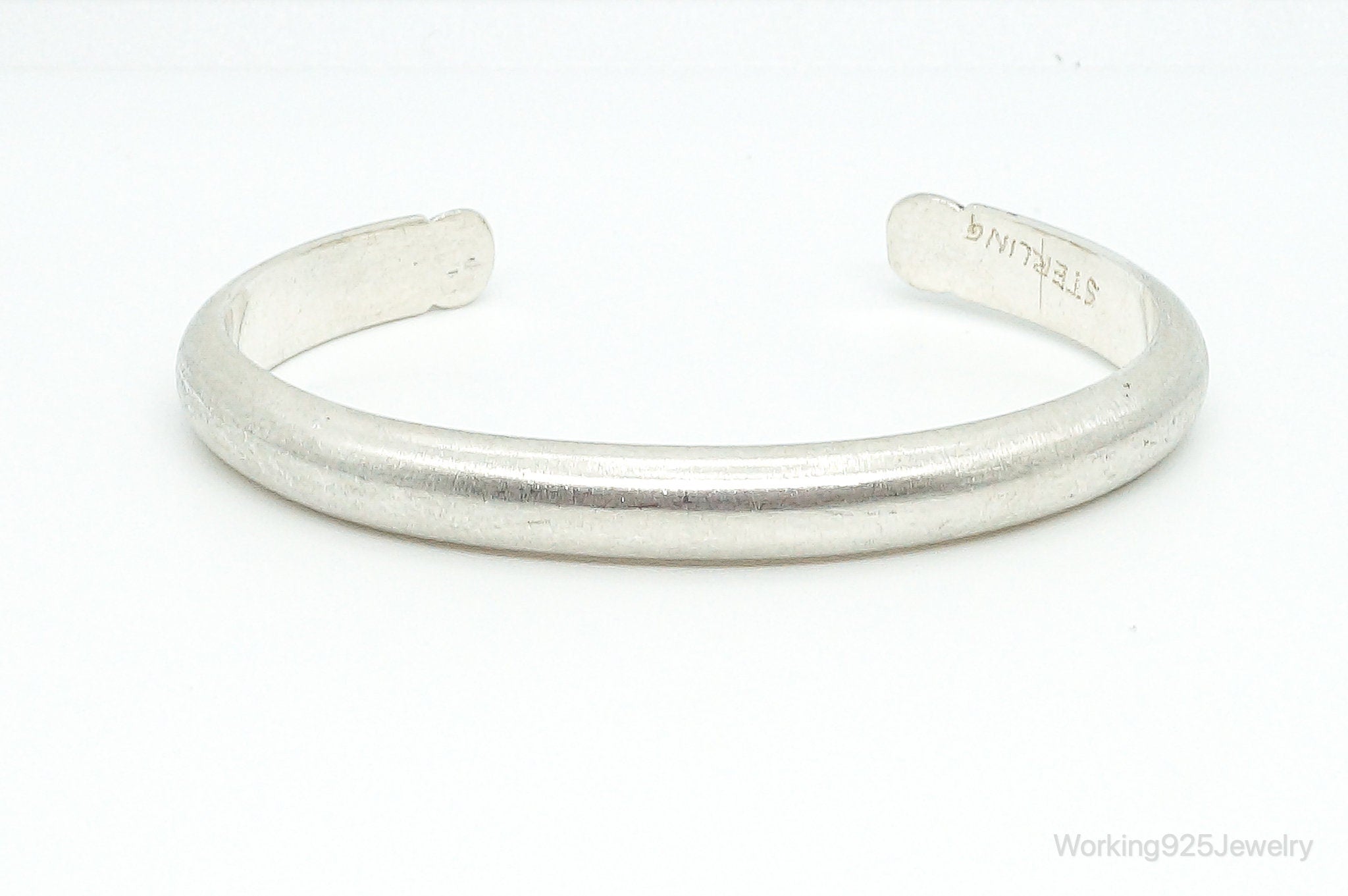 Vintage Modern Handmade Sterling Silver Cuff Bracelet