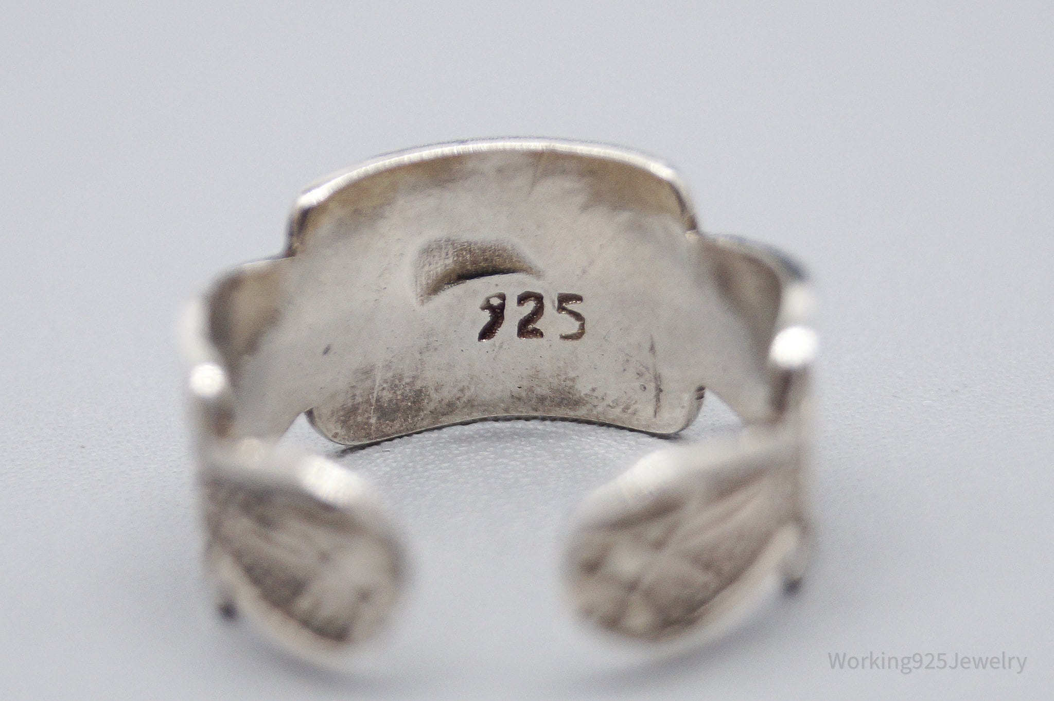 Vintage Tribal Sterling Silver Ring Size 7 Adjustable