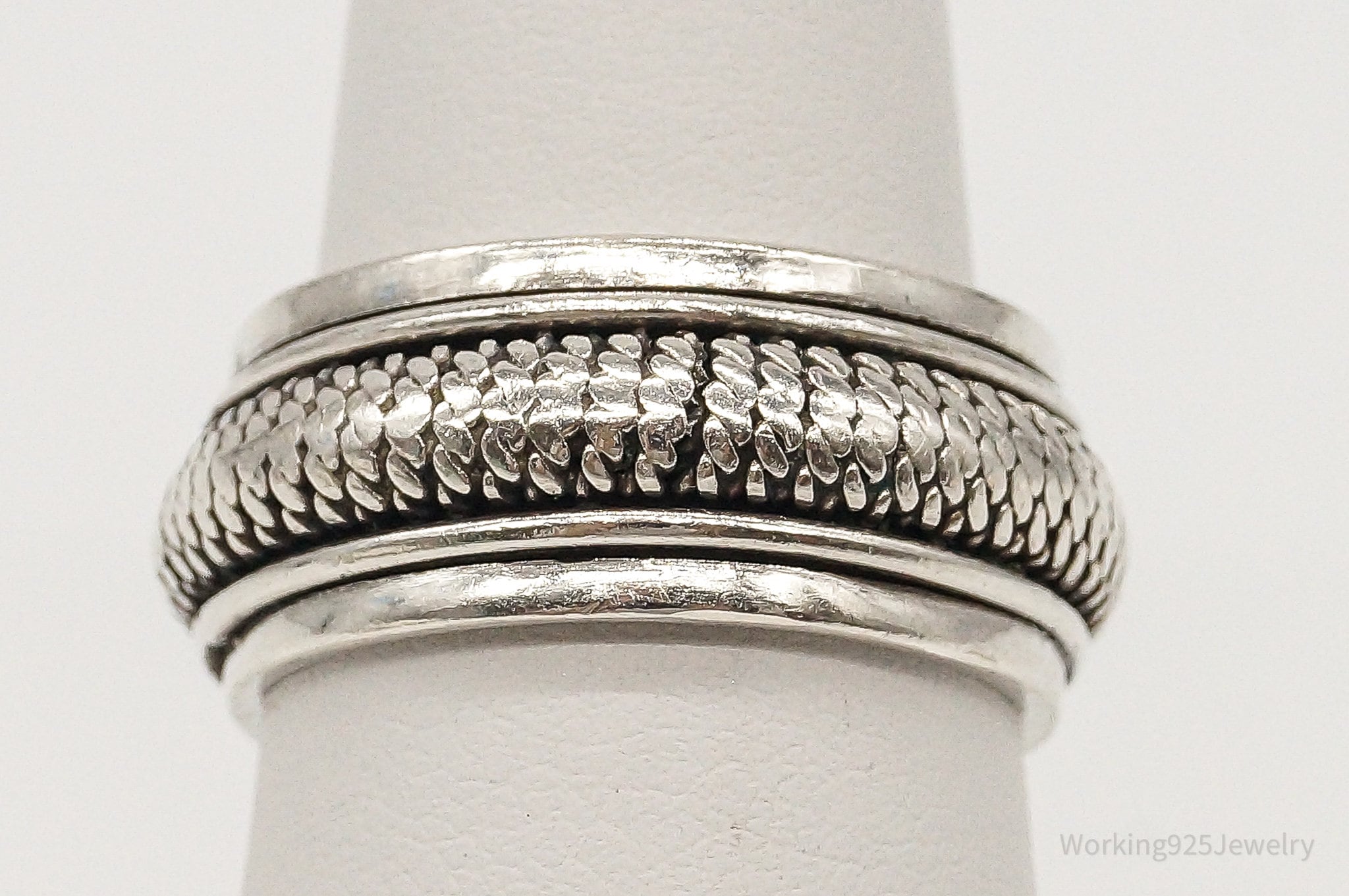 Vintage Sterling Silver Spinner Band Ring SZ 7