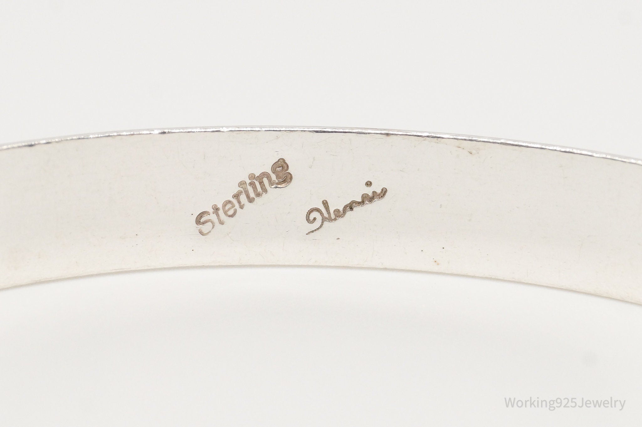 Antique Art Nouveau Floral Motif Sterling Silver Bracelet