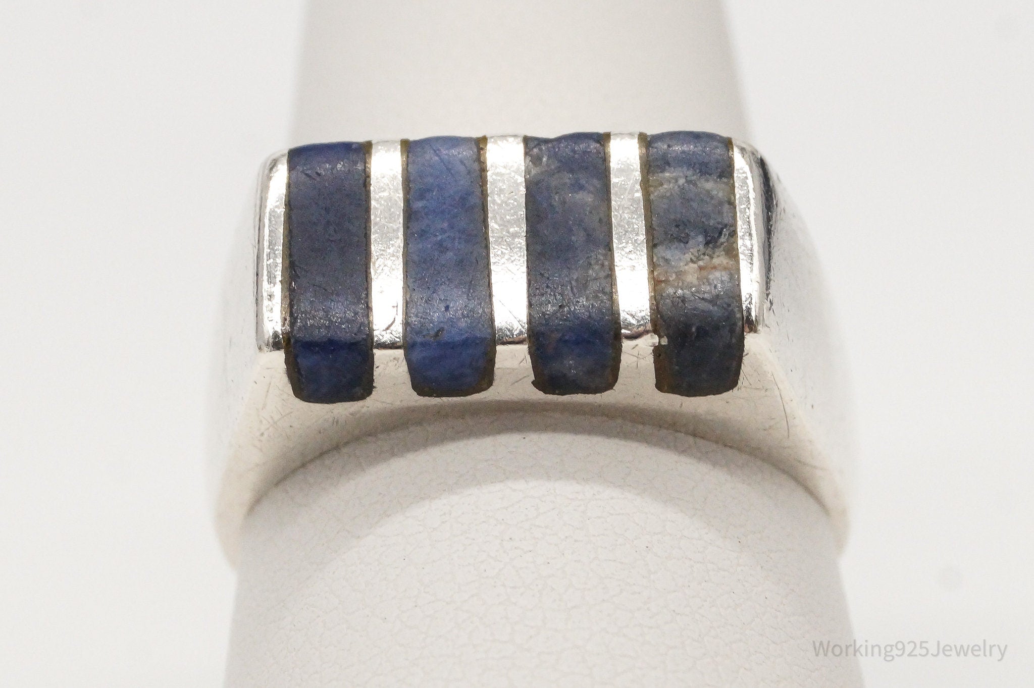 Vintage Mexico Sodalite Sterling Silver Ring - Size 9