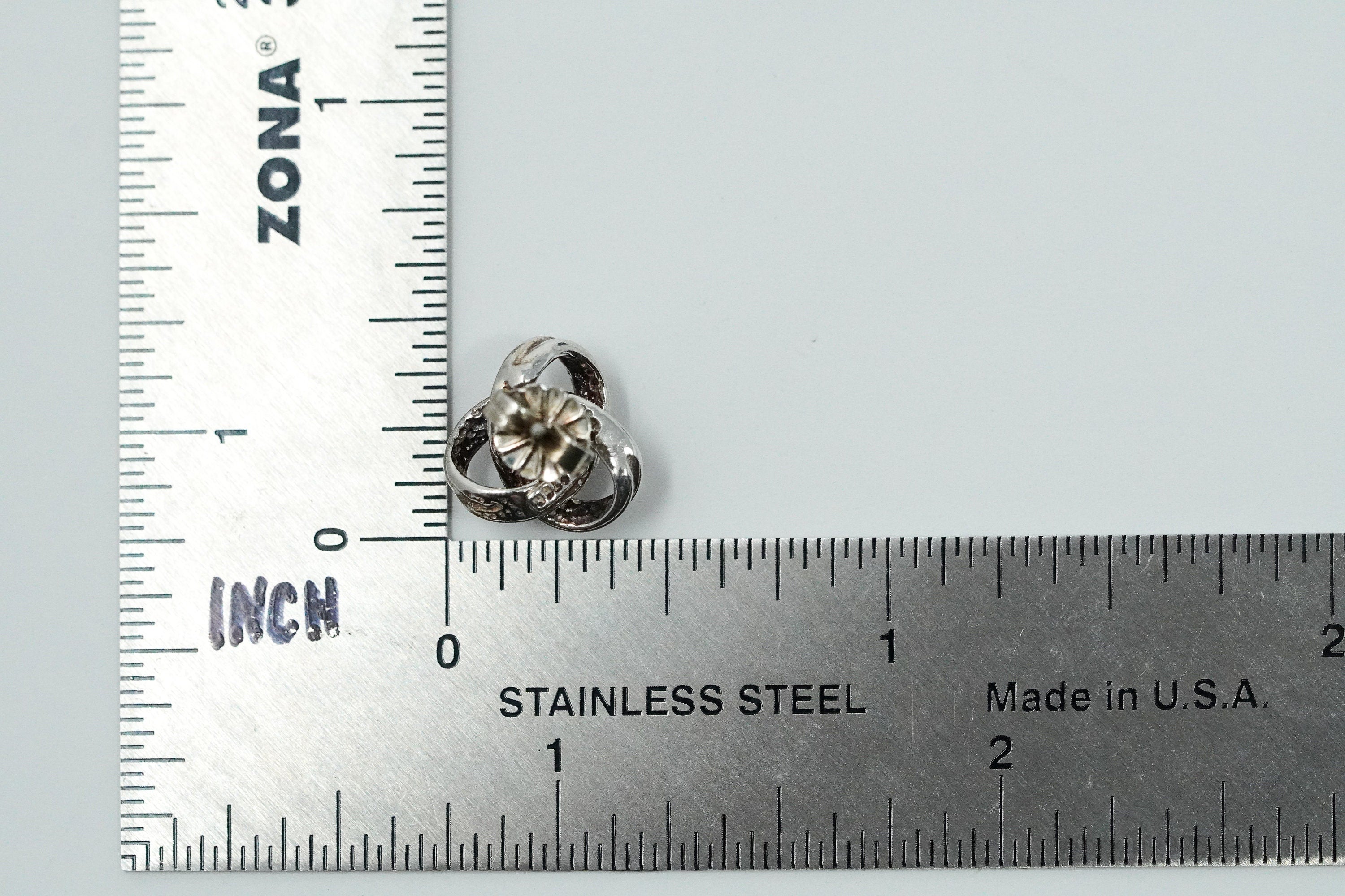 Vintage Pink Cubic Zirconia Sterling Silver Earrings