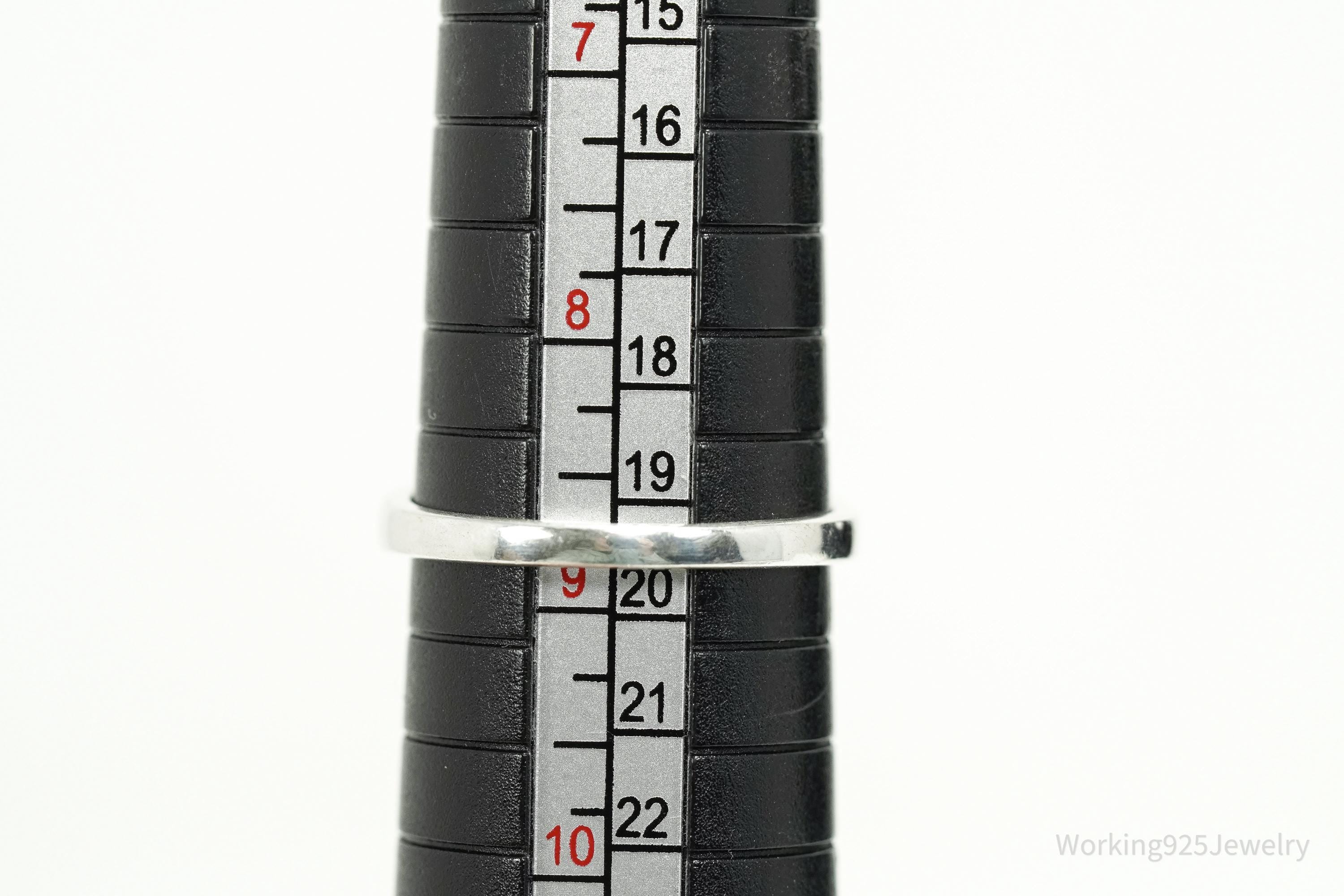 Vintage Smoky Topaz Sterling Silver Ring - Size 8.75