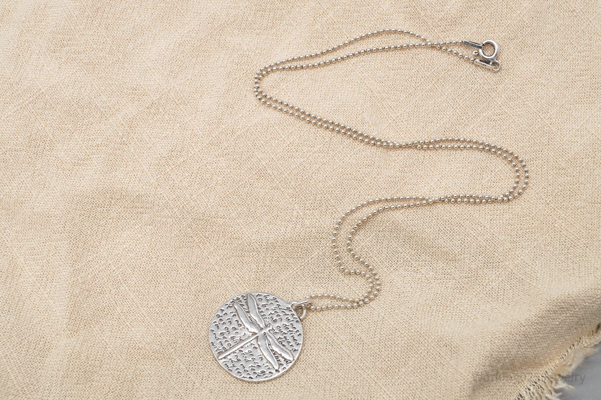 VTG "Grace" Dragonfly Sterling Silver Necklace 18"