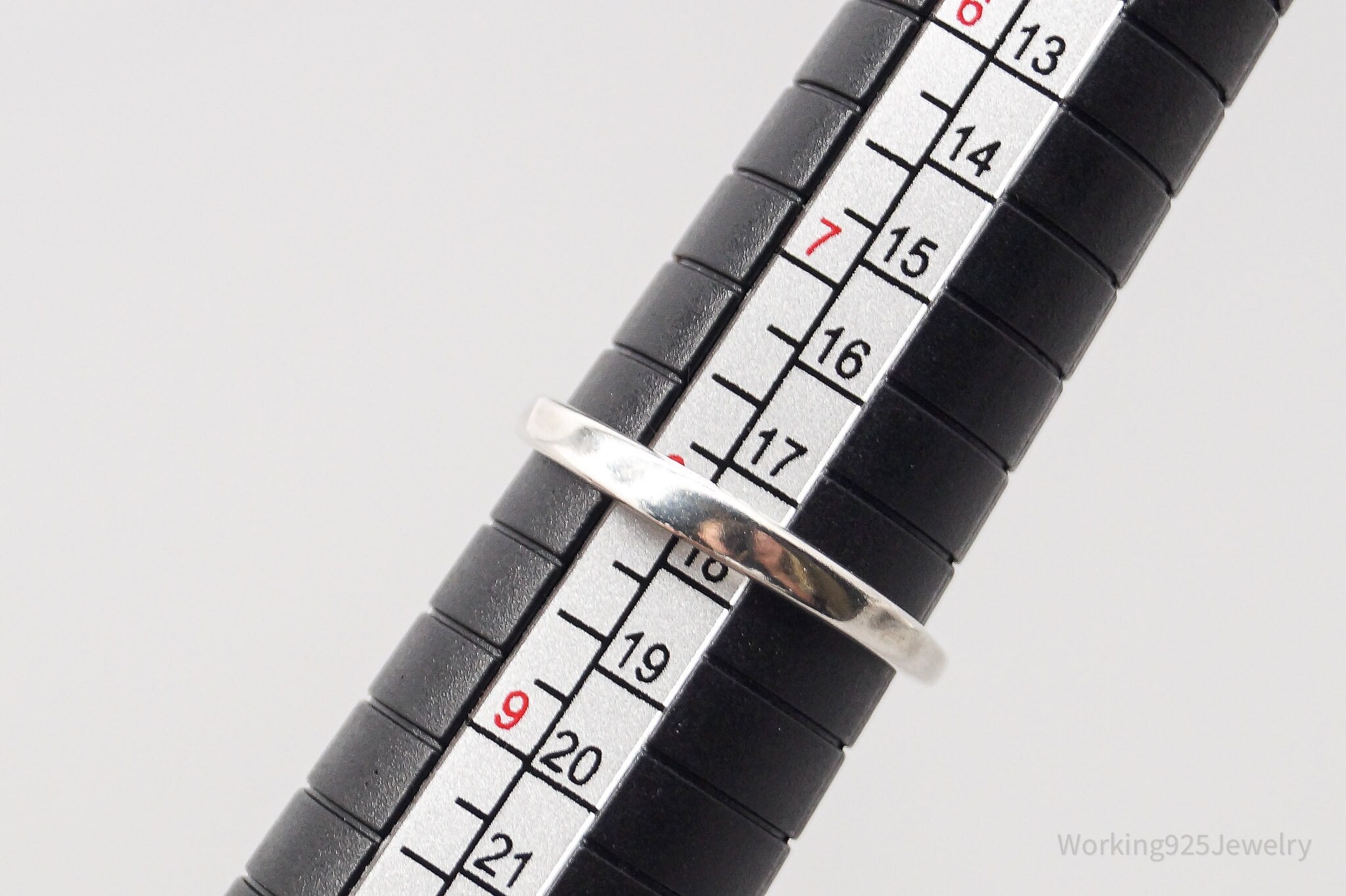 Vintage Garnet Cubic Zirconia Sterling Silver Ring - Size 8