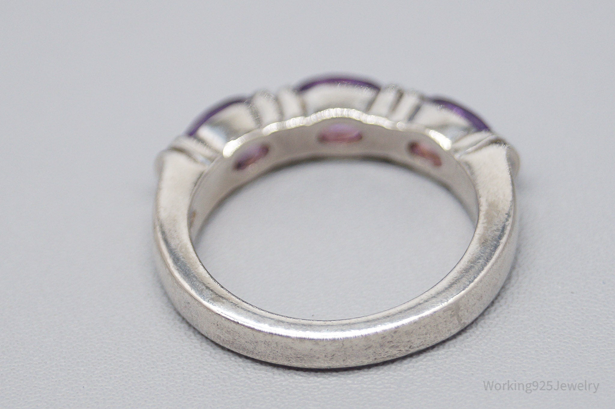 Vintage Amethyst Sterling Silver Ring - Size 6