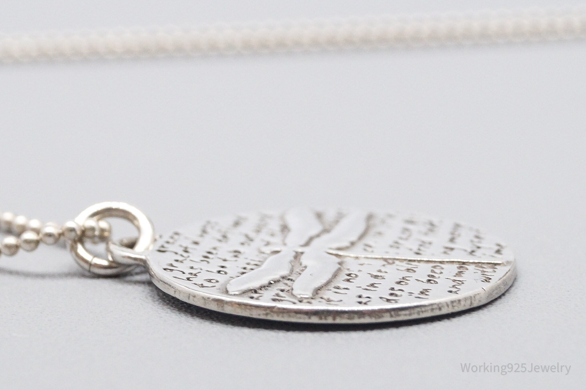 VTG "Grace" Dragonfly Sterling Silver Necklace 18"