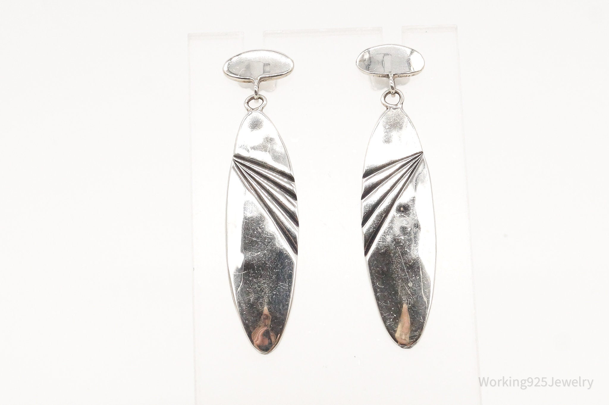 Vintage Native American Sterling Silver Earrings