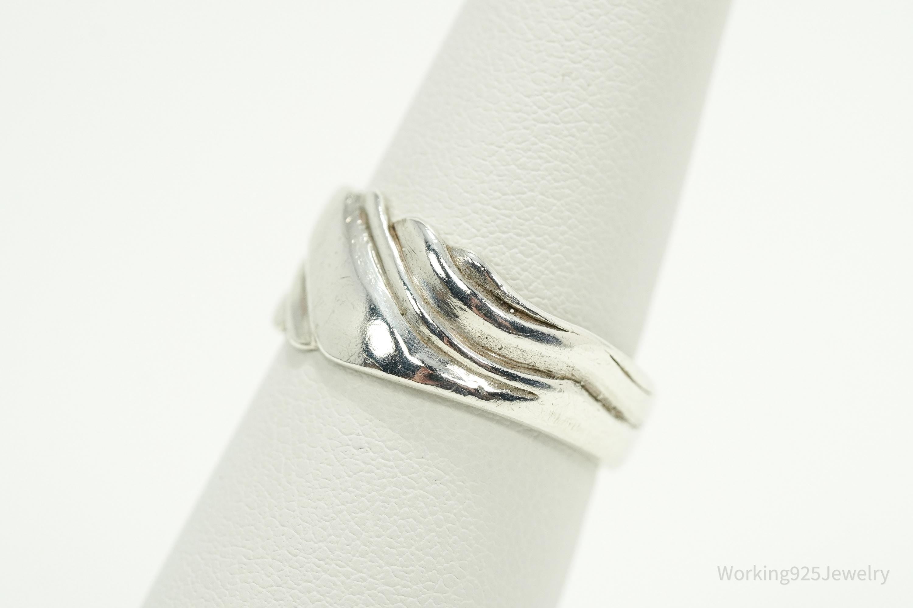 Antique Sterling Silver Band Ring - Size 7.5