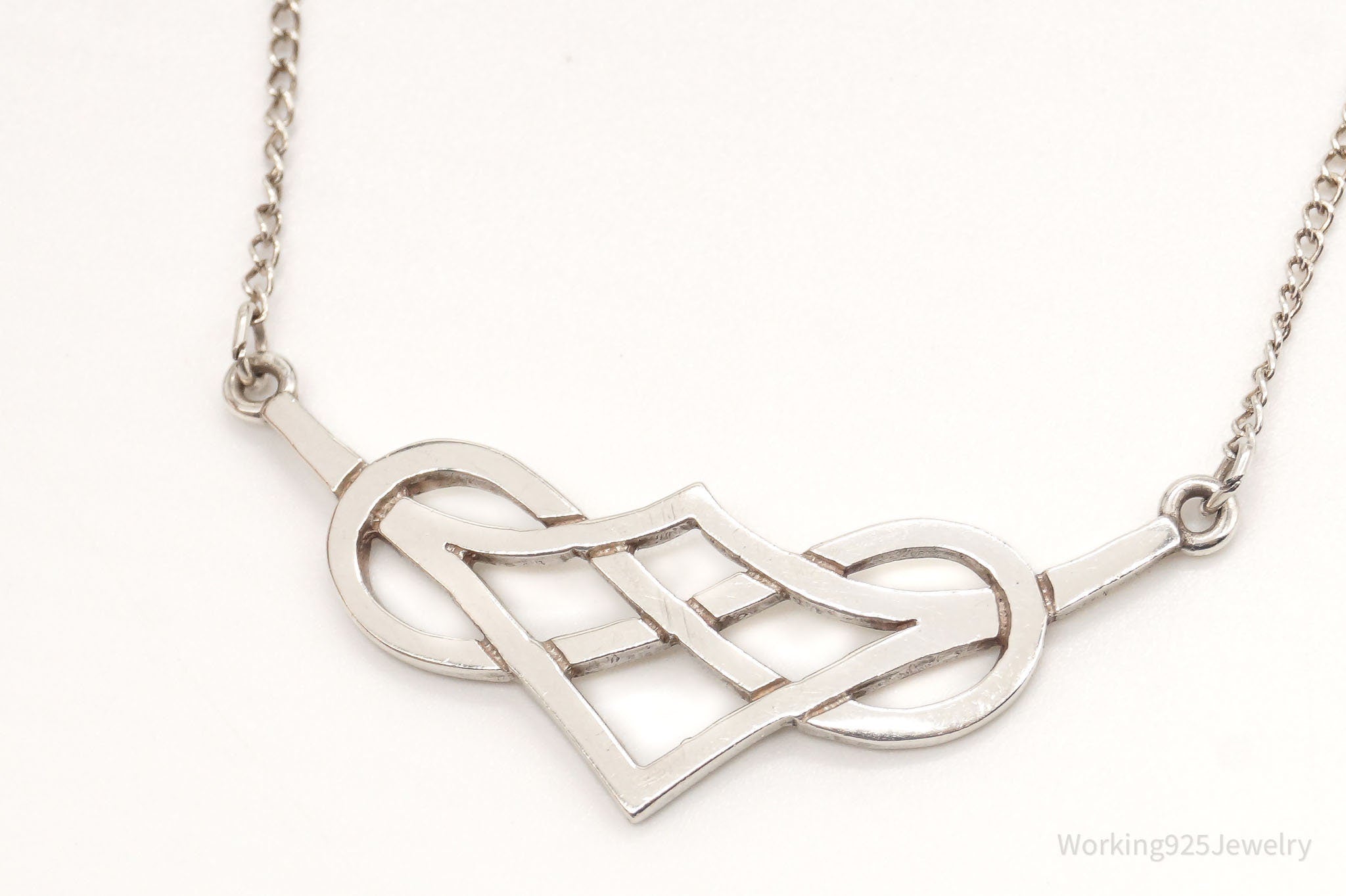 Vintage Celtic Knot Sterling Silver Necklace