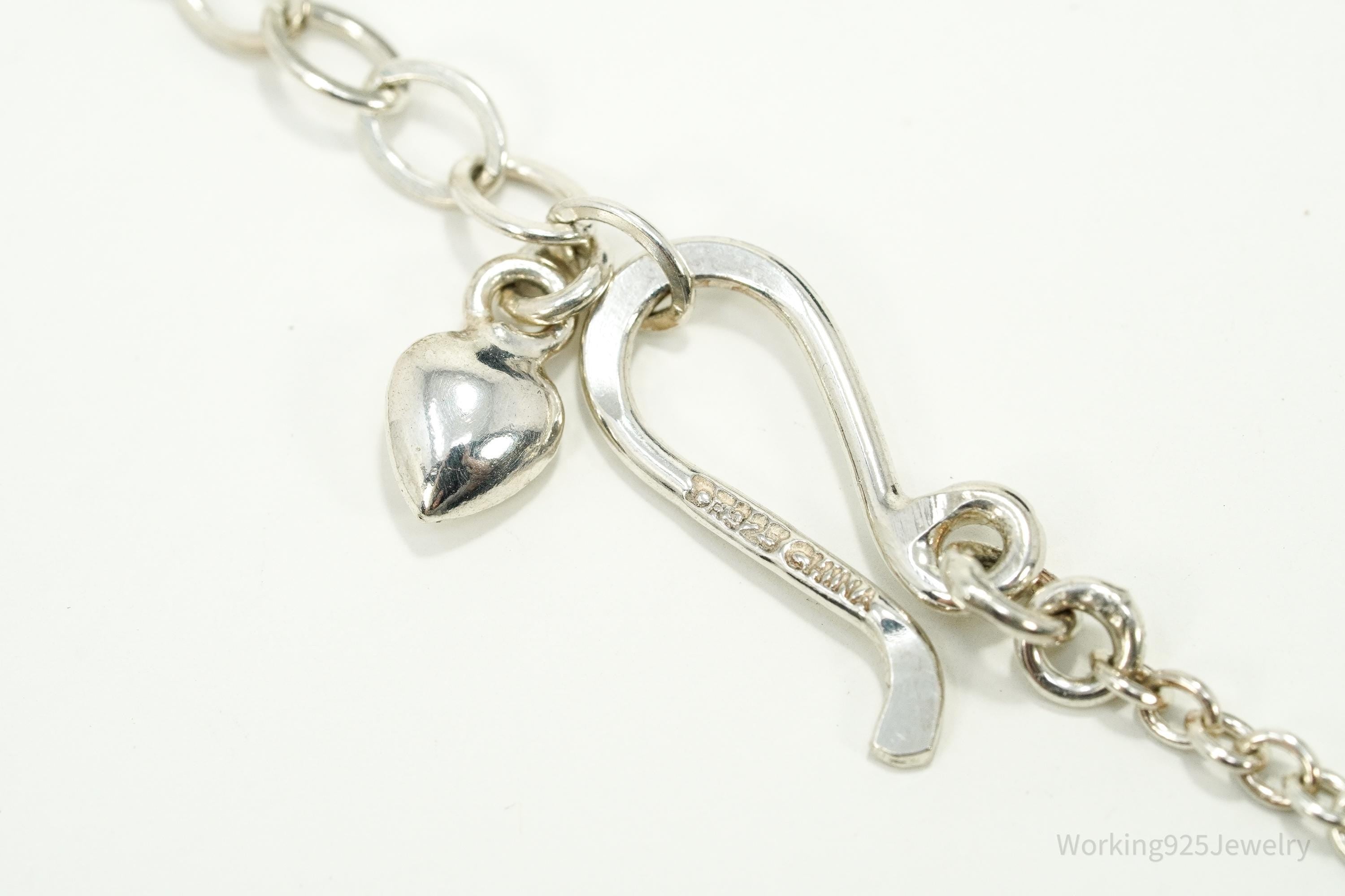 Vintage Jay King Desert Rose Trading Turquoise Sterling Silver Necklace 26"