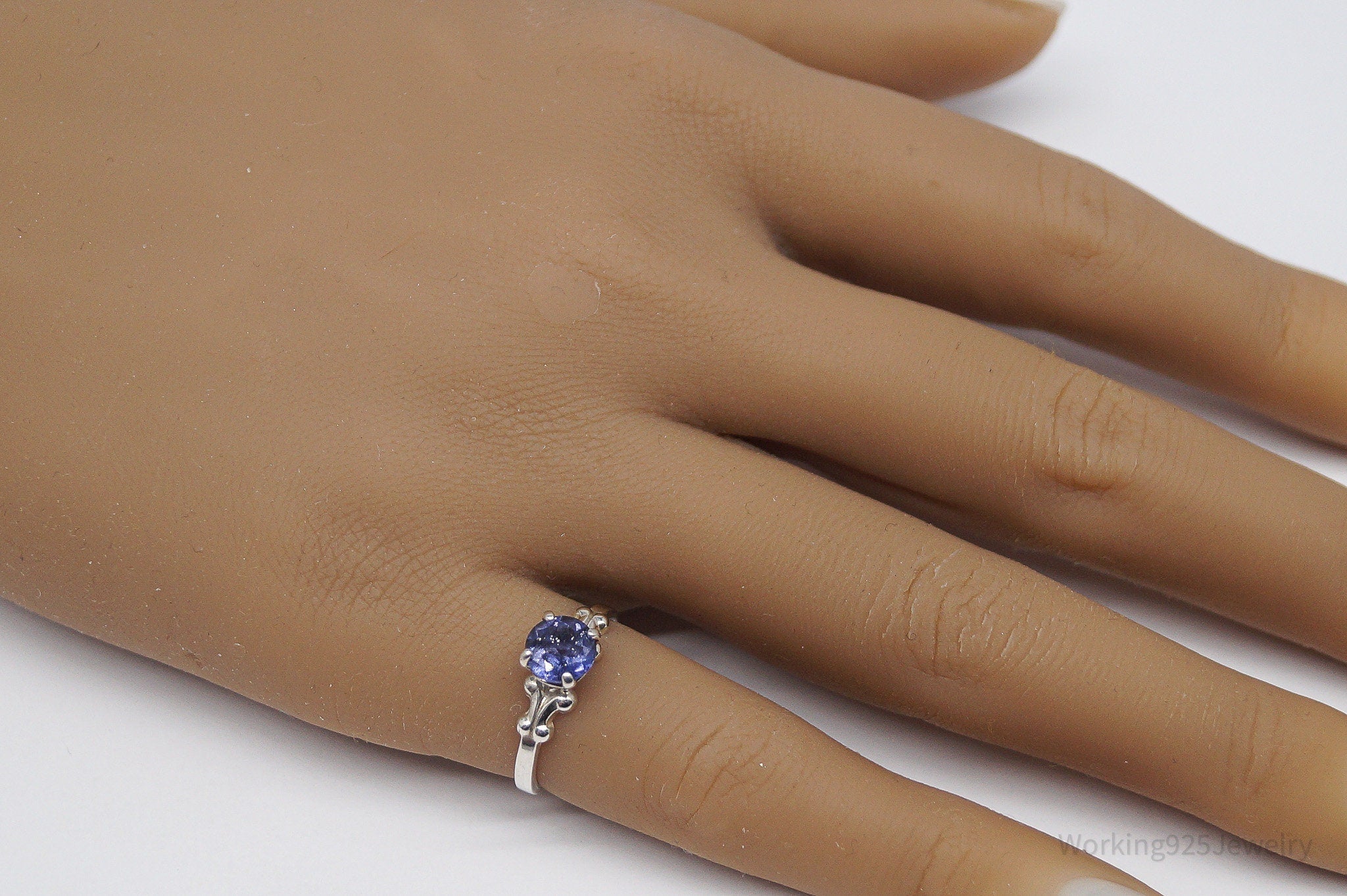 Vintage Designer Kabana Iolite Sterling Silver Ring - Size 5