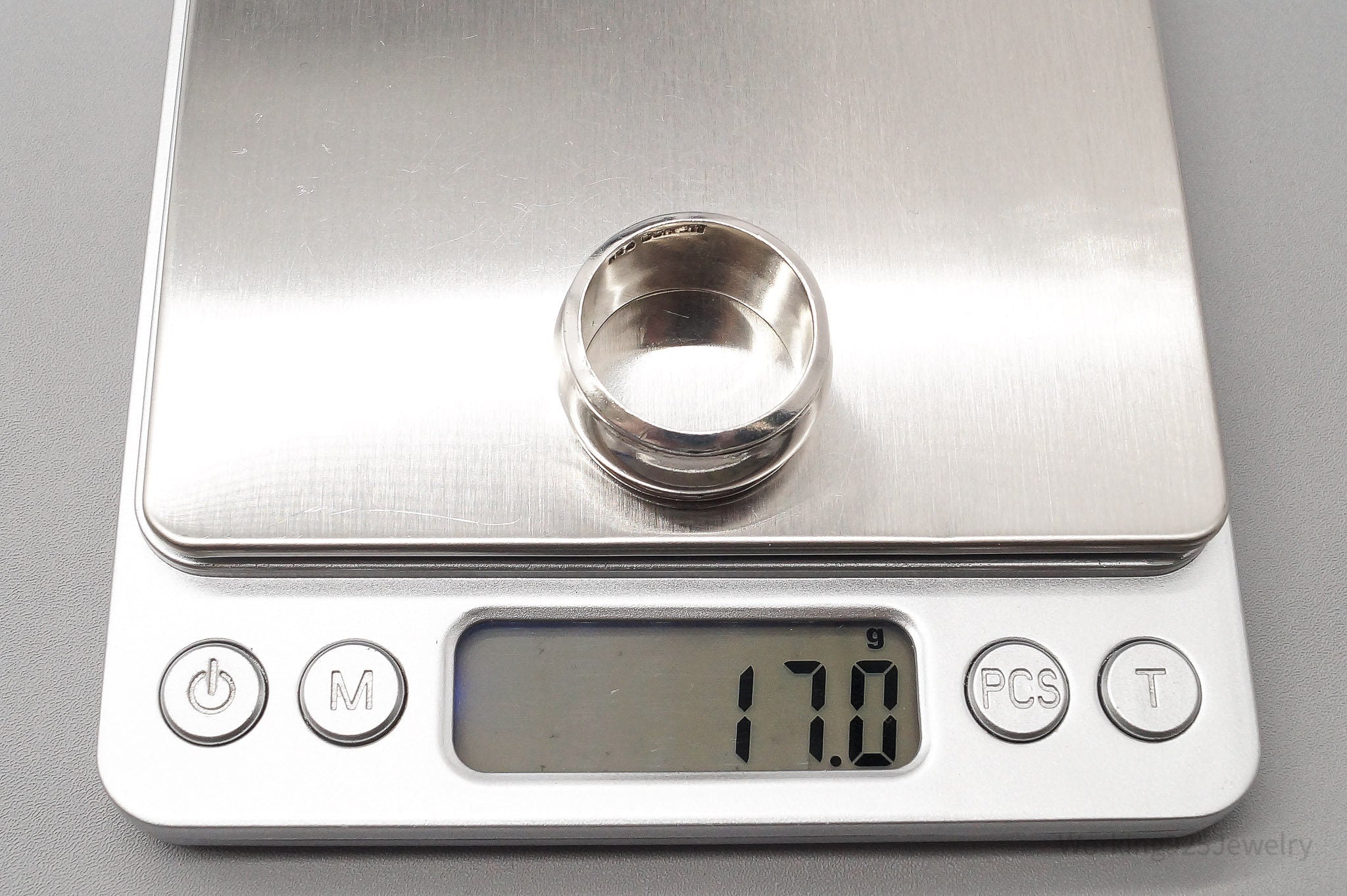 Vintage Wide Sterling Silver Spinner Band Ring - Size 10