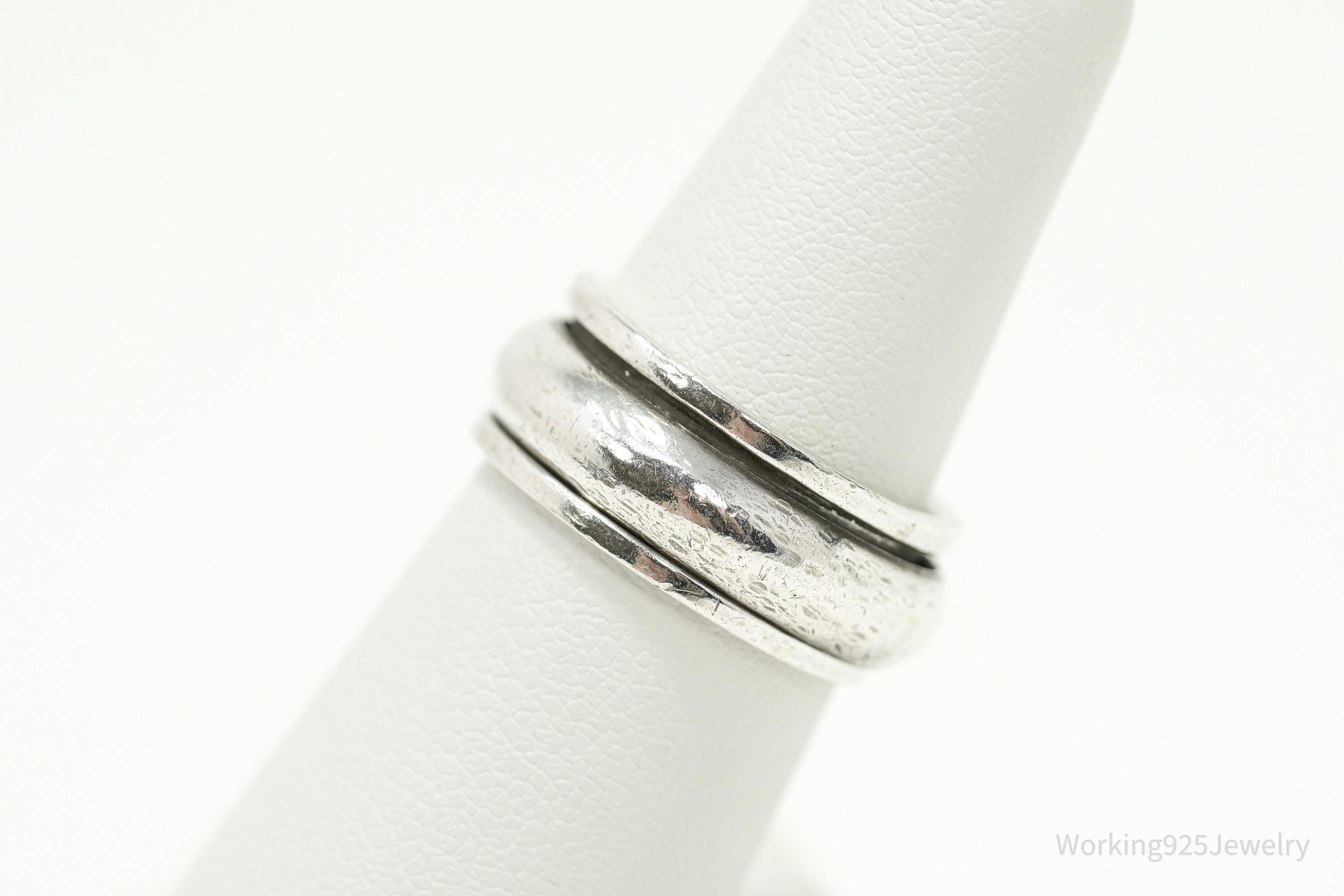 Vintage Sterling Silver Spinner Band Ring Size 6.5
