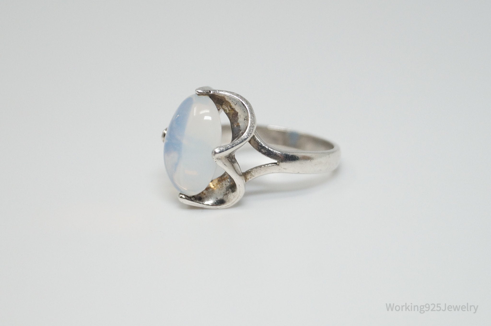 Vintage Opalite Southwestern Sterling Silver Ring - Sz 6.25