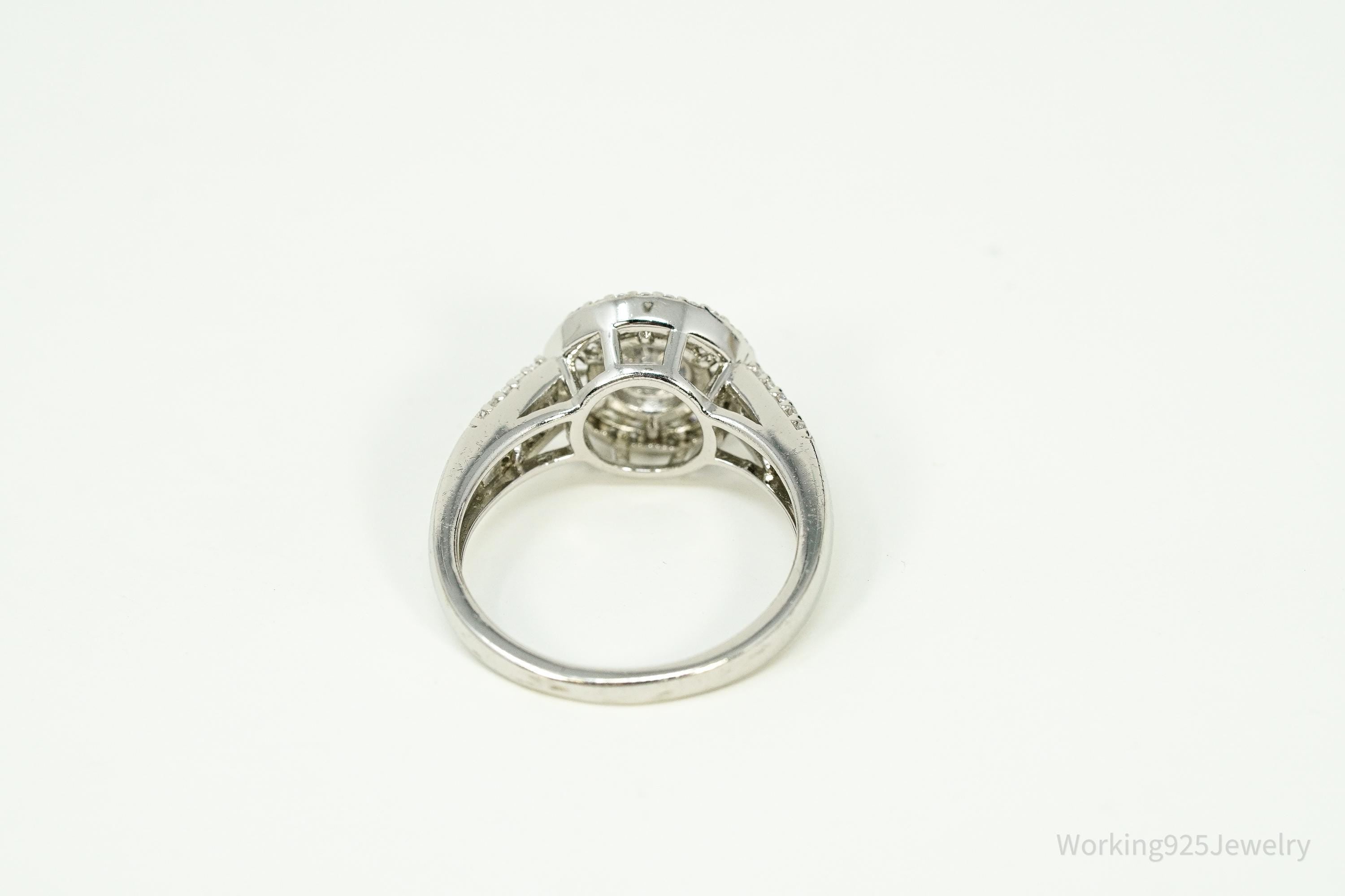 Vintage JCL Cubic Zirconia Sterling Silver Ring Size 8