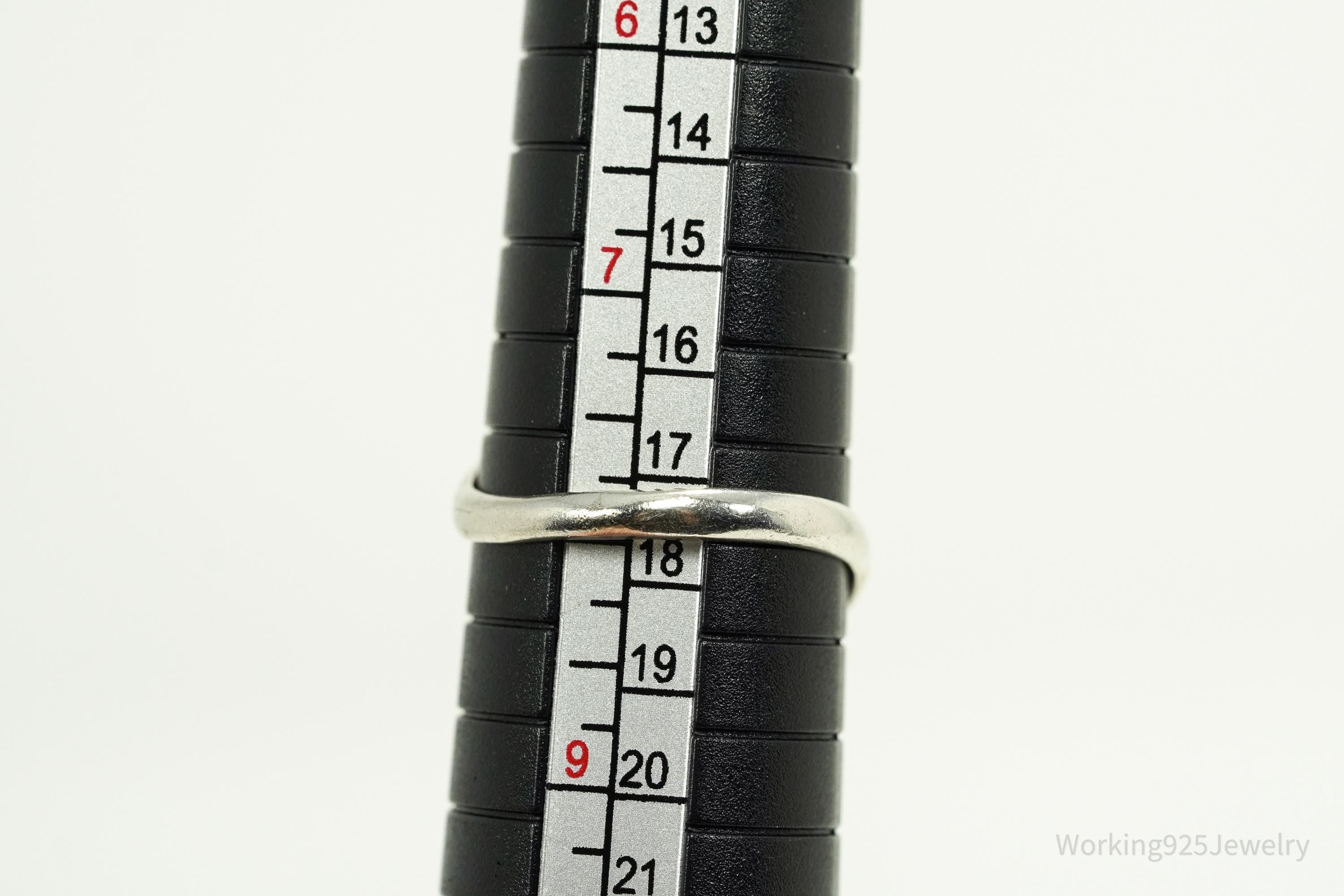 Vintage Blue Larimar Sterling Silver Ring - Size 8