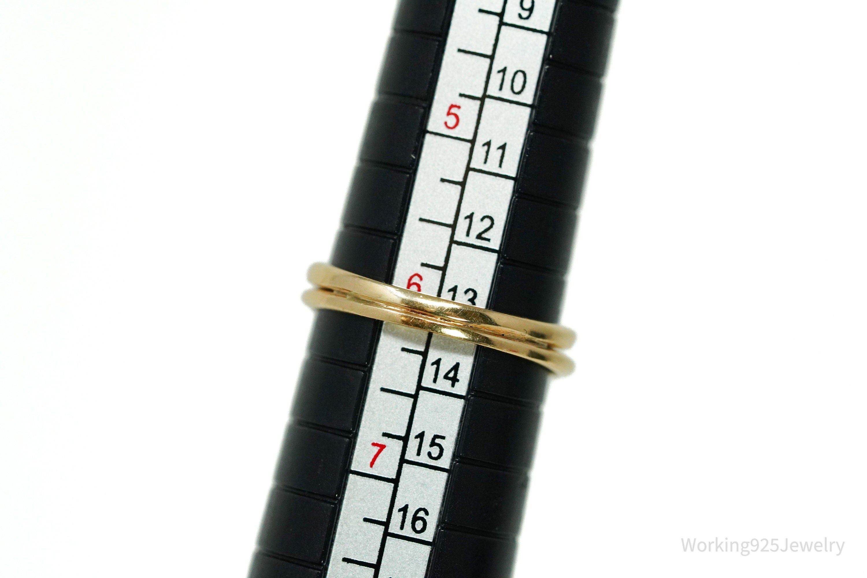 14K Yellow Gold & Marquise Diamond Cut Wedding Set Ring - Size 6