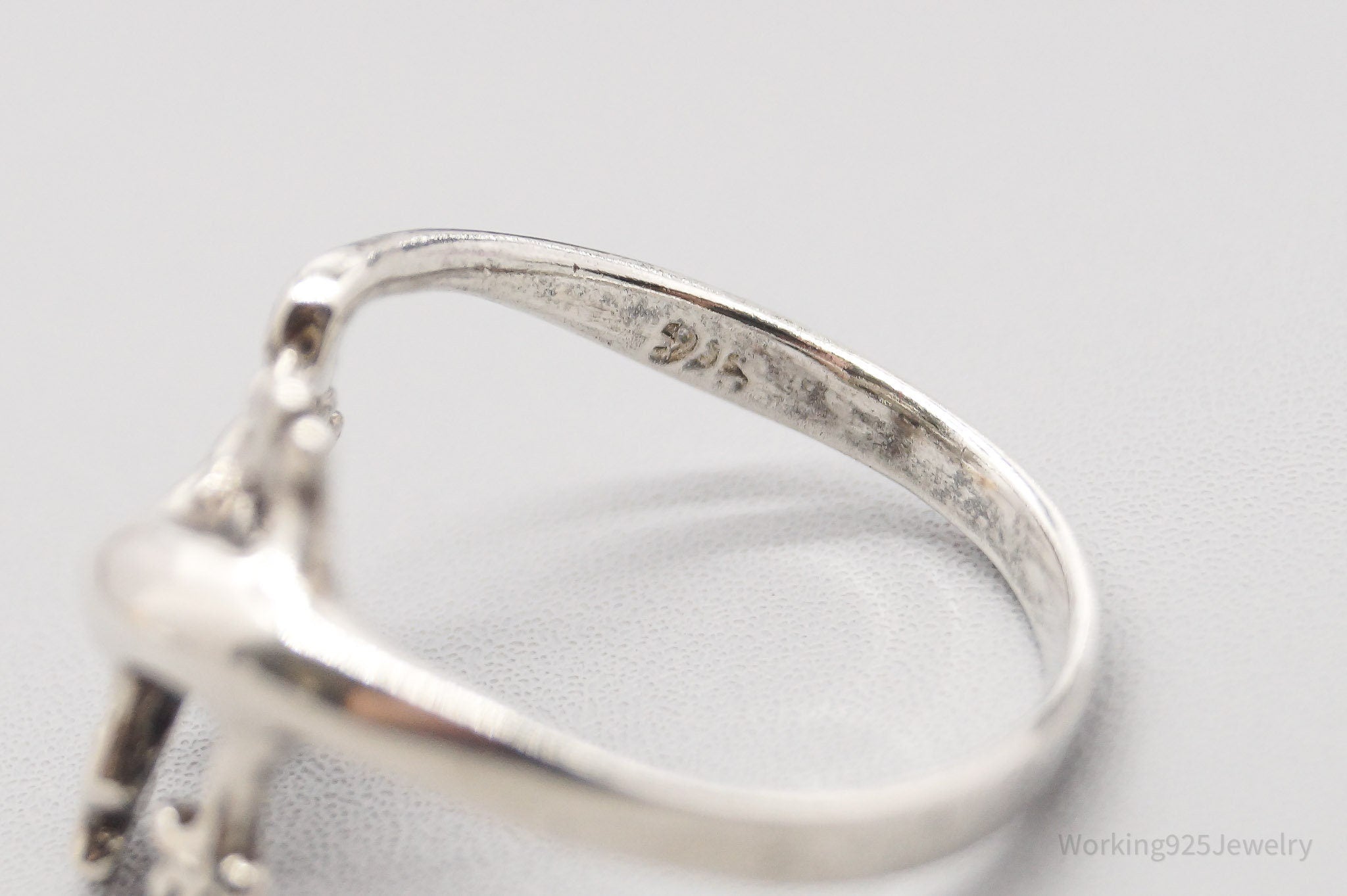 Vintage Wrapped Lizard Sterling Silver Ring Size 9.5