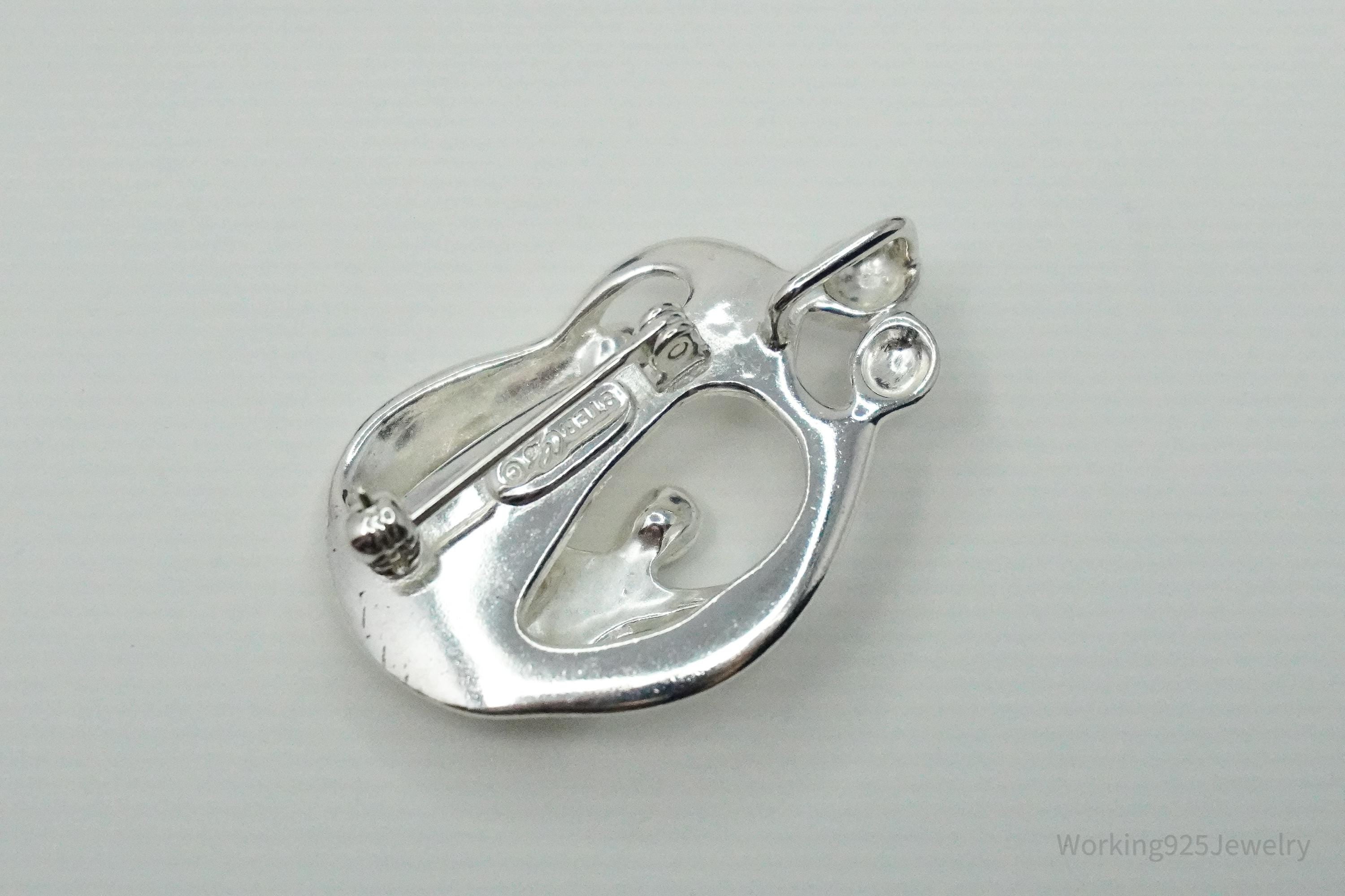 Vintage Carolyn Pollack Relios Loving Family Sterling Silver Brooch Pin Pendant