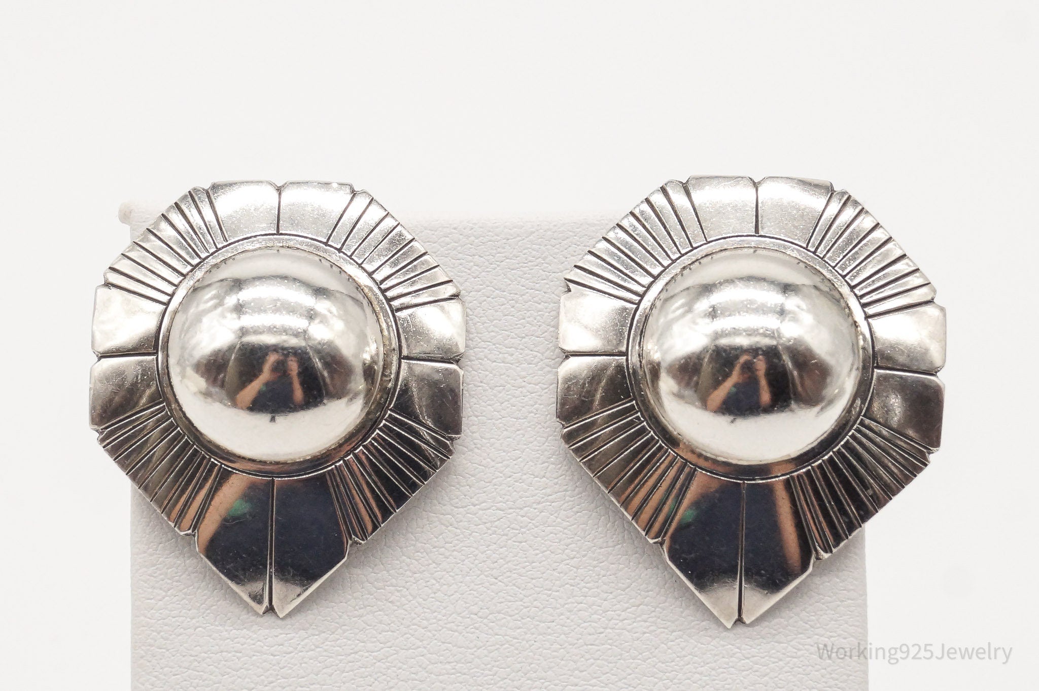 Vintage Native American Sterling Silver Earrings